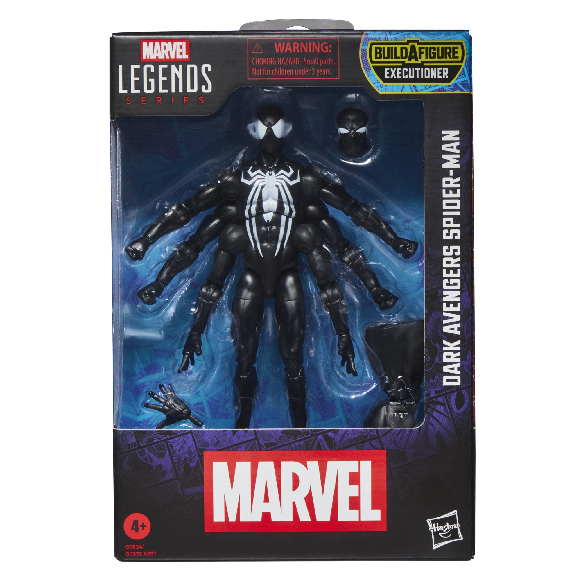 Hasbro Marvel Legends Dark Avengers Spider-Man Action Figure - 15 cm Scale | Ages 4+ | Includes 3 Accessories