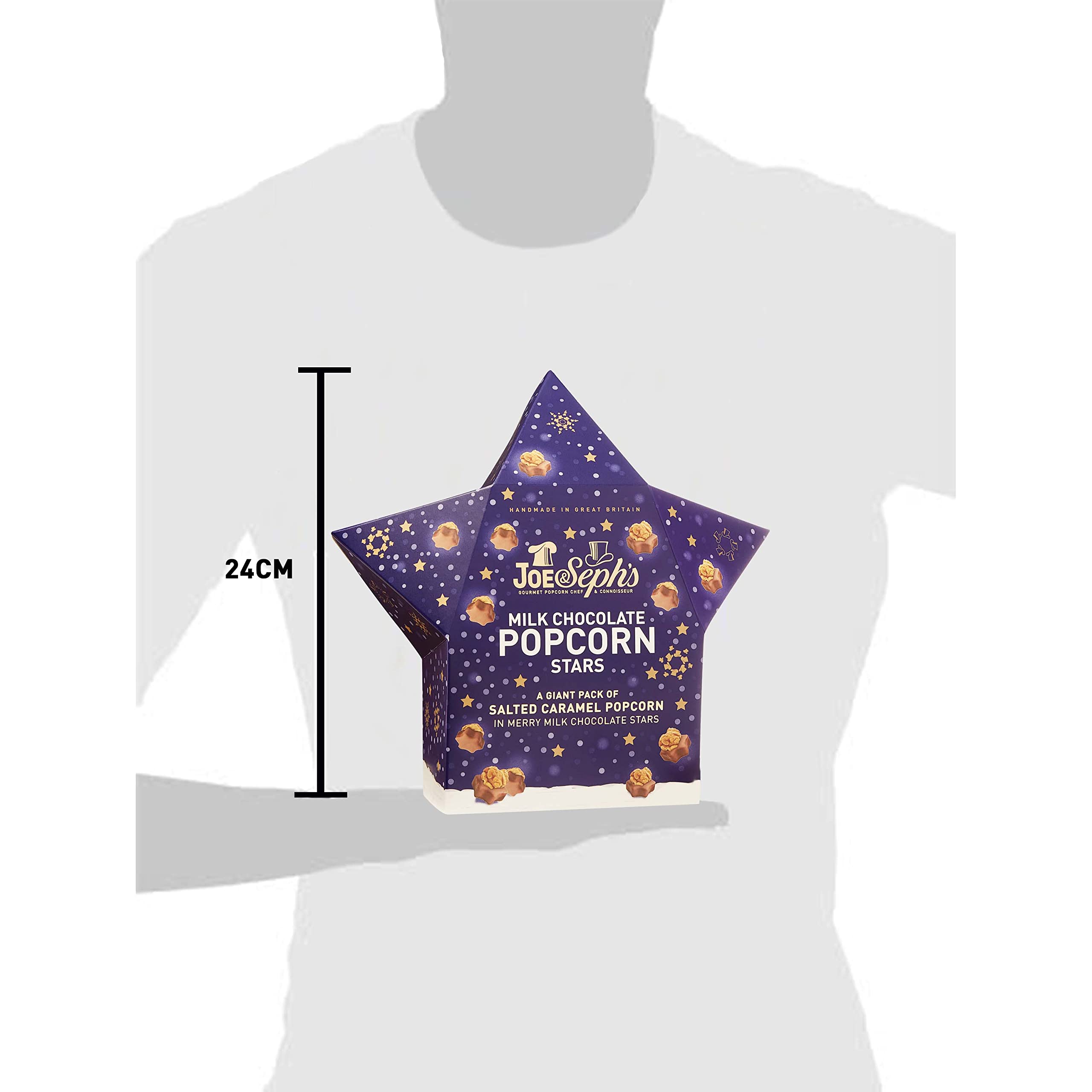 Joe & Seph's Milk Chocolate Popcorn Star (105g) | Handmade Salted Caramel Popcorn in Milk Chocolate 2
