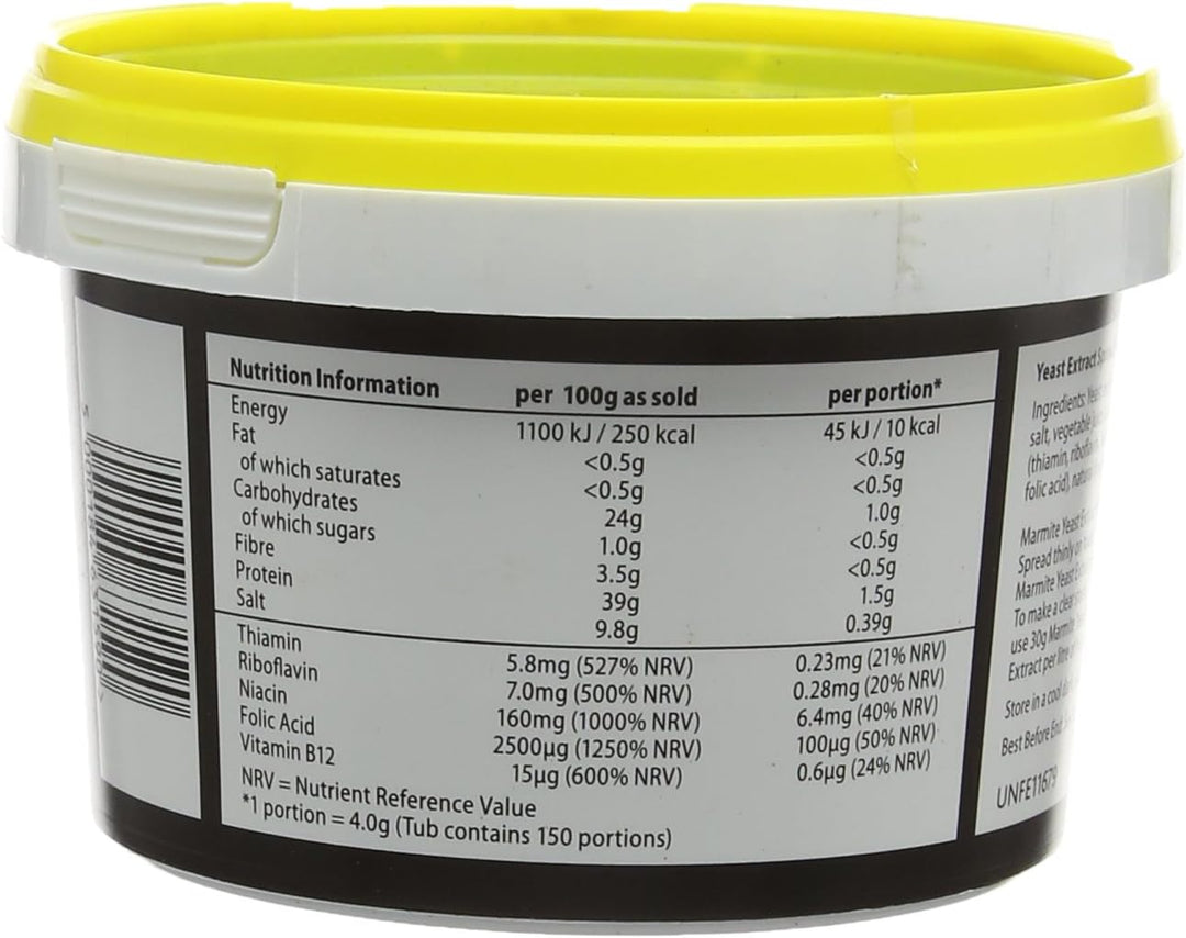 Marmite Yeast Extract Vegan Spread, 600g Tub - Fortified with B Vitamins