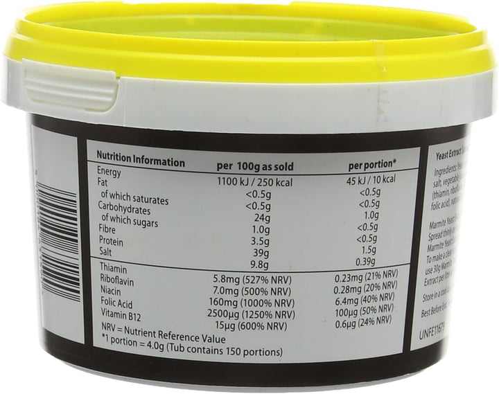 Marmite Yeast Extract Vegan Spread, 600g Tub - Fortified with B Vitamins
