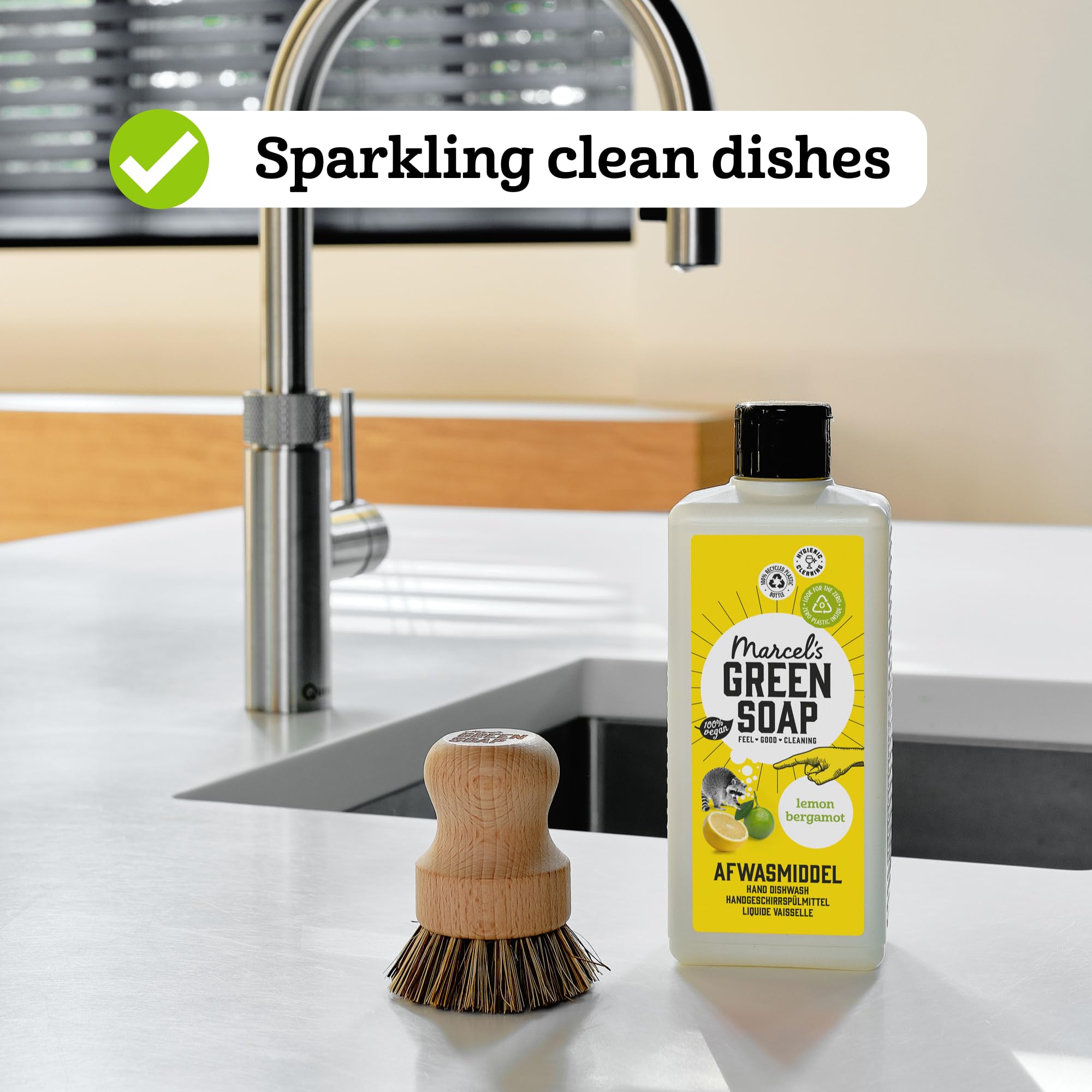 Marcel's Green Soap Washing-Up Liquid - Lemon & Bergamot Refill | 500ml | Plant-Based
