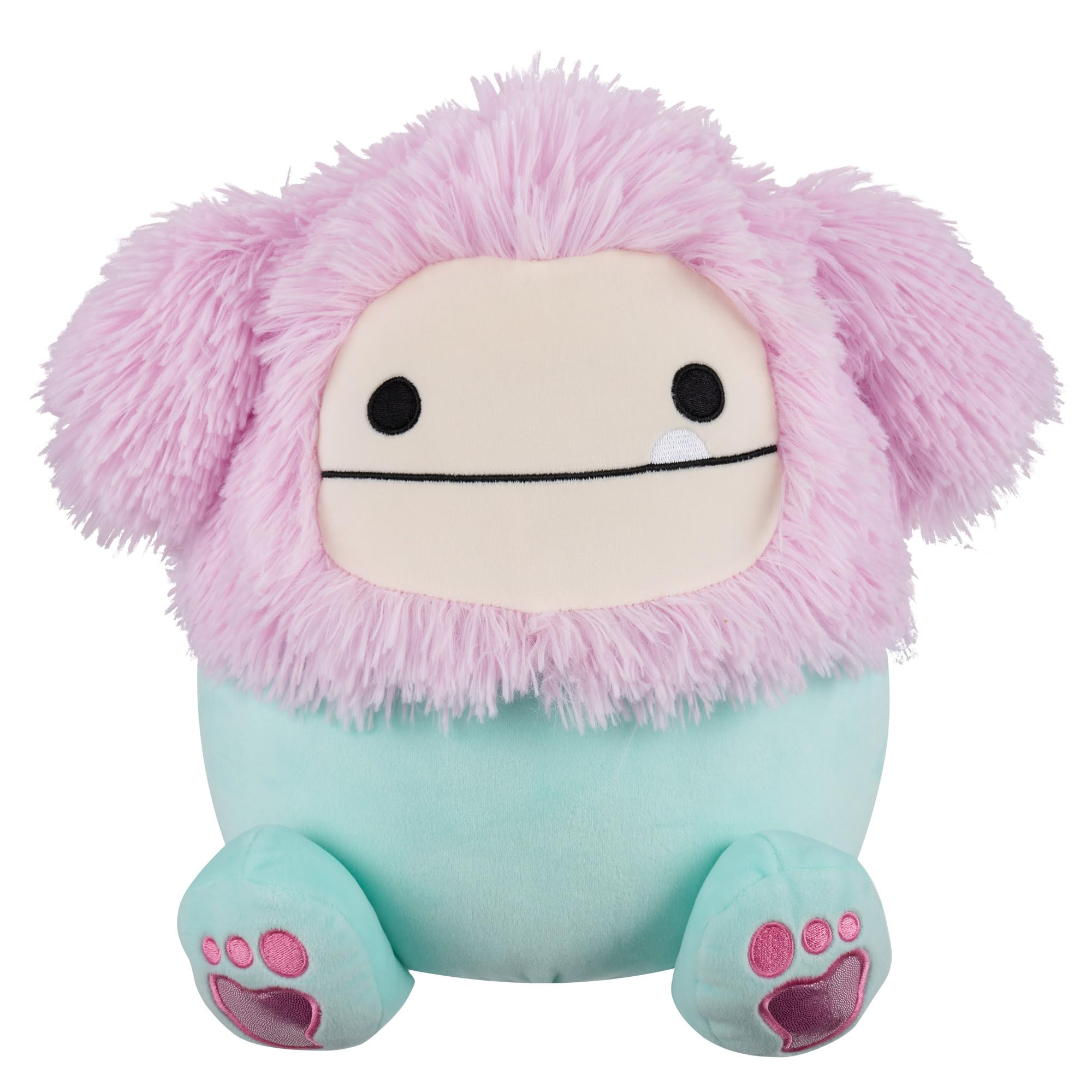 Squishmallows 12-Inch Bessem the Mint and Pink Bigfoot with Sparkly Feet - Plush Toy 1