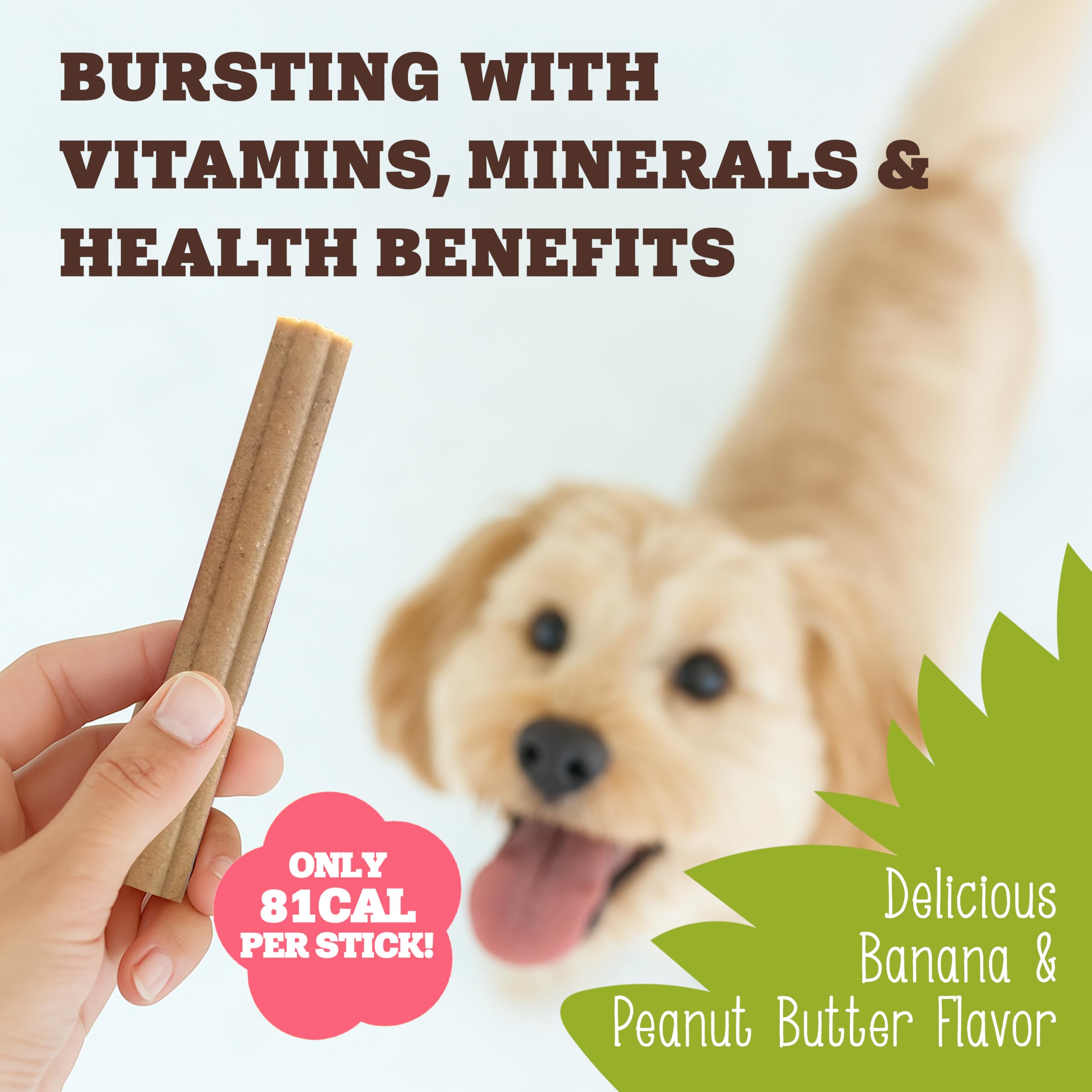 Soopa MINI Dental Sticks - Banana & Pumpkin Flavor | 100g Bag | Hypo-Allergenic 5