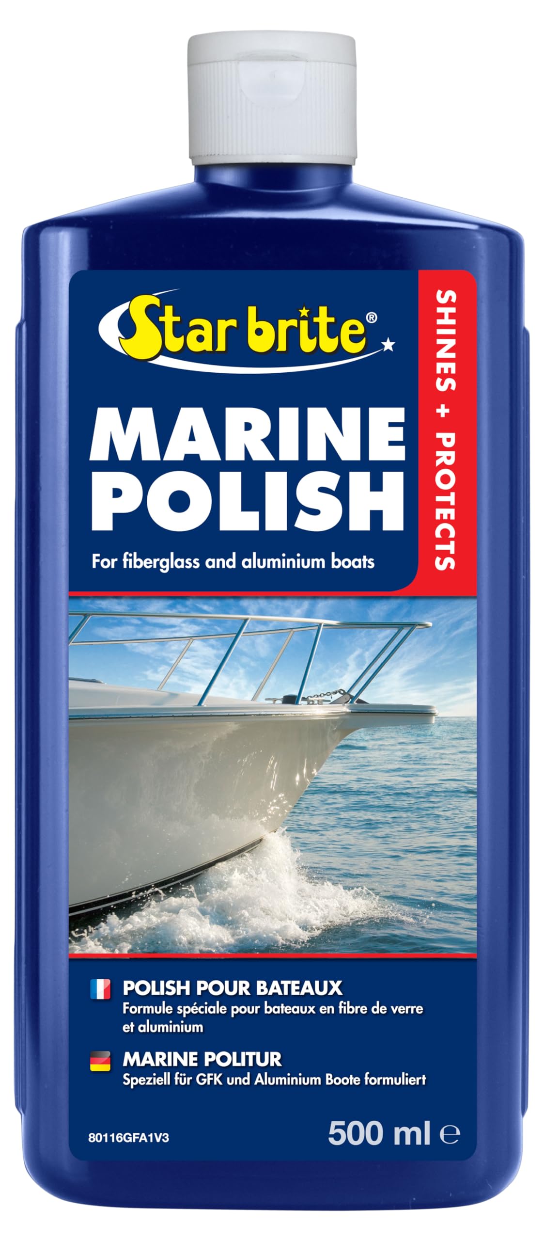 STAR BRITE Marine Polish - 500 ml One-Step Formula for Fiberglass & Aluminum | Removes Oxidation & Scratches 1