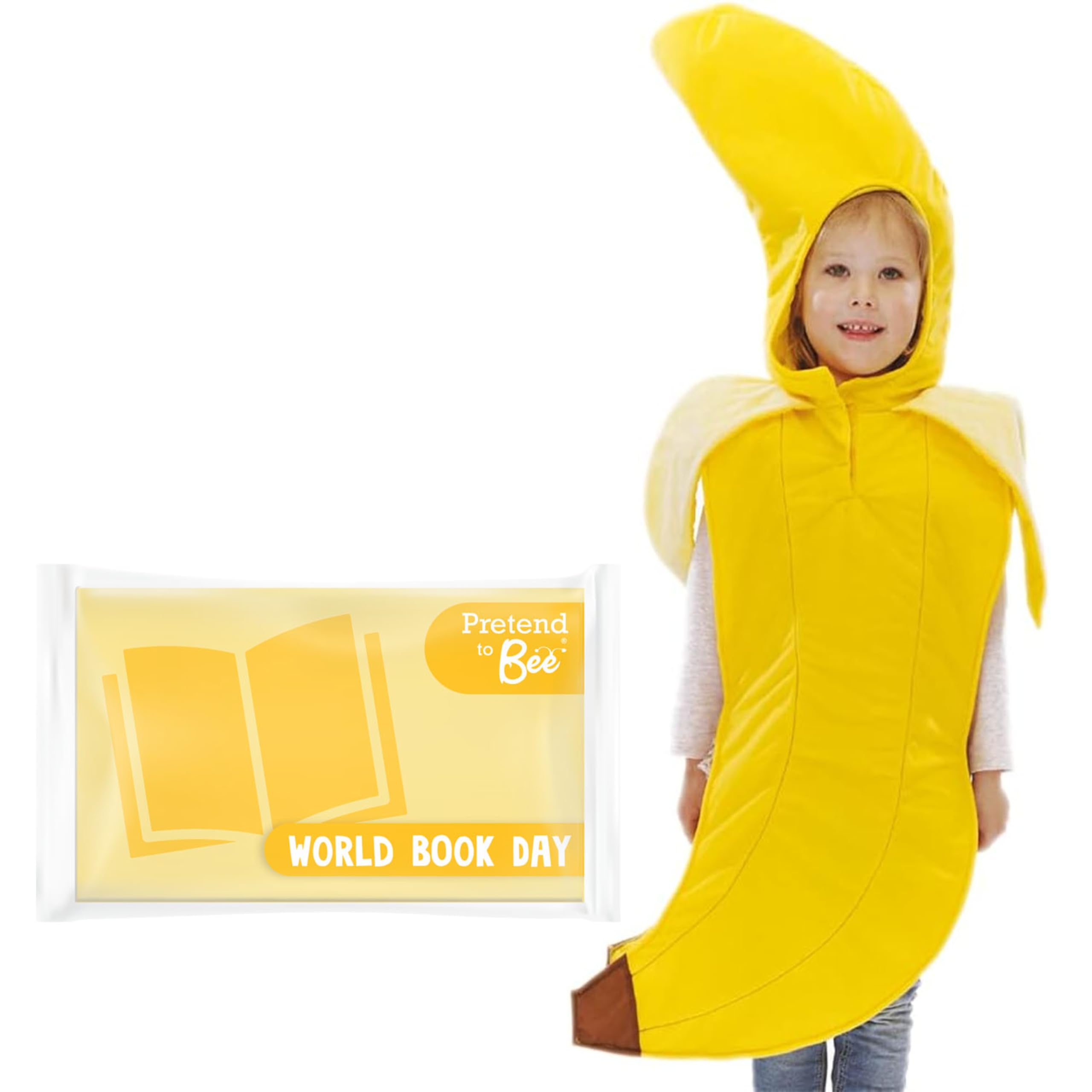 PRETEND TO BEE Banana Tabard Dress Up Costume for Kids 3-7 Years - Yellow 1