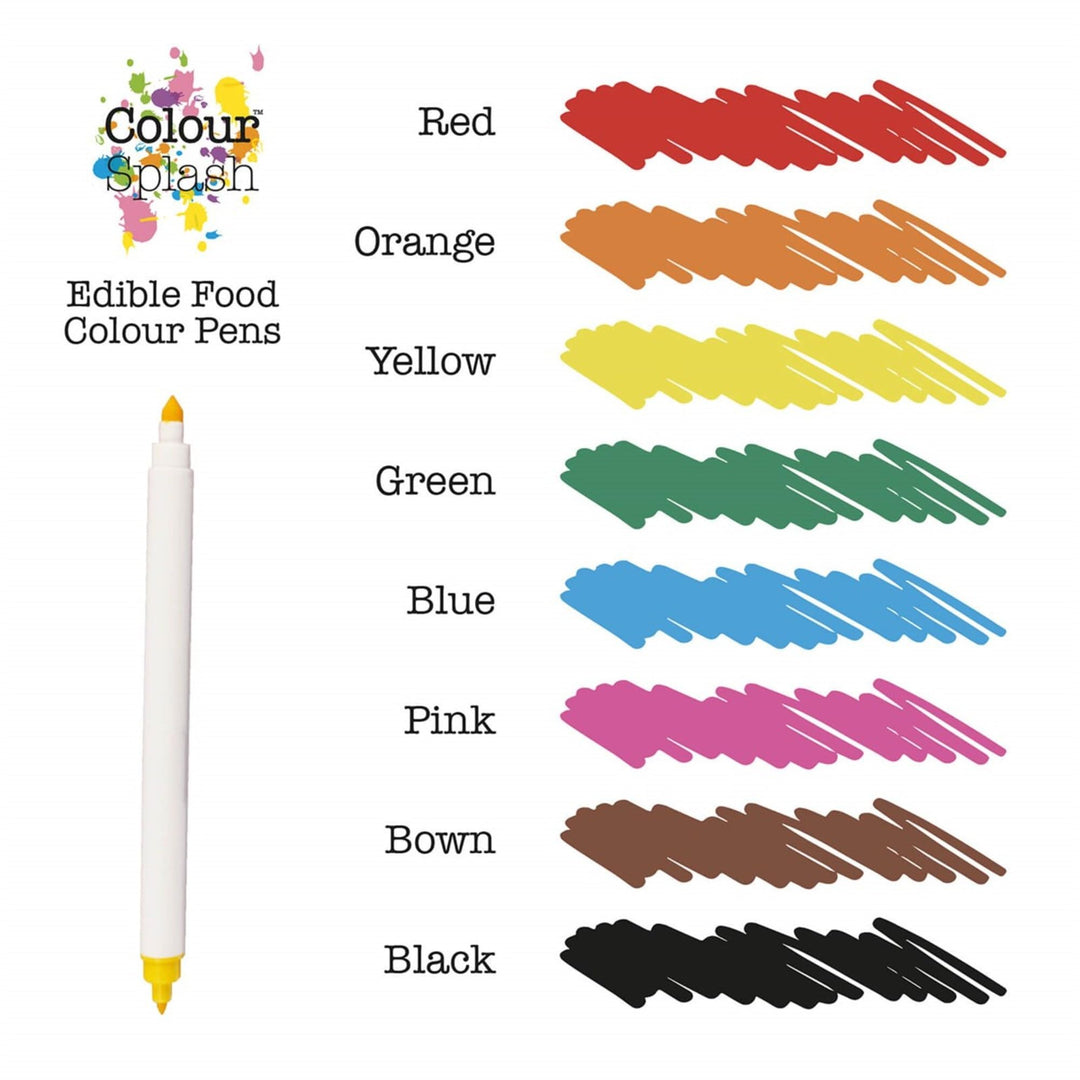 Colour Splash Edible Food Colouring Pens - Dual Tip Icing Pens for Cake Decorating