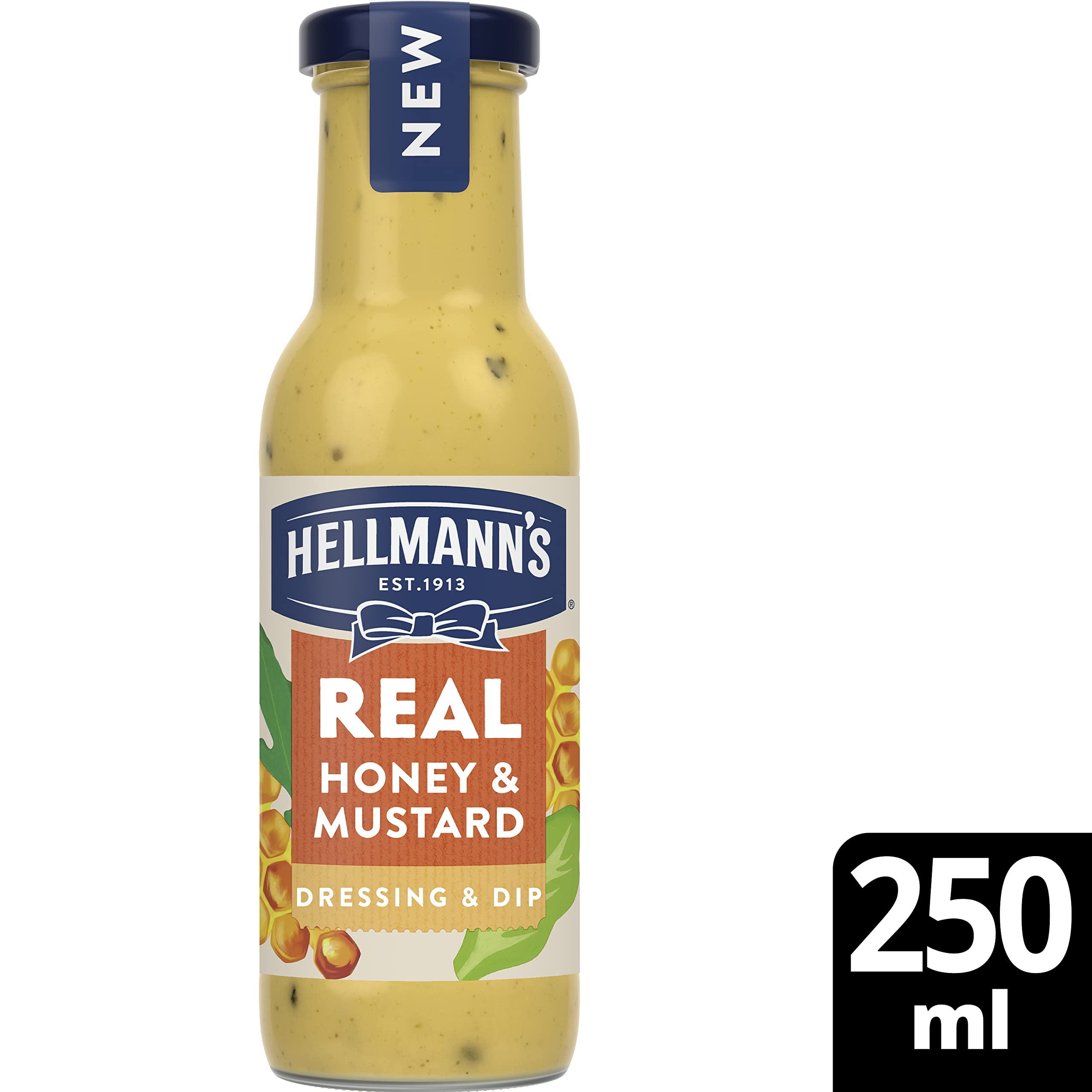 Hellmann's Real Honey & Mustard Salad Dressing & Dip - 450g Creamy Condiment 2