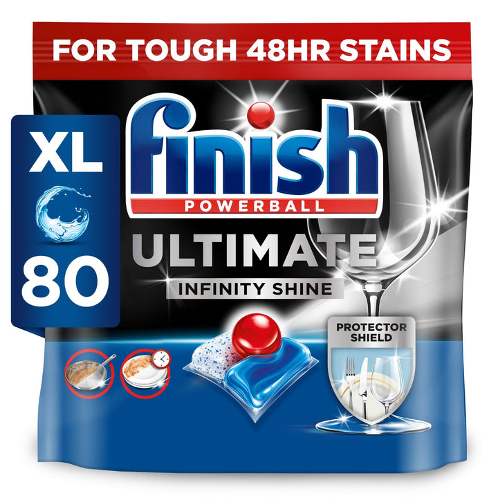 Finish Ultimate Infinity Shine Dishwasher Tablets Bulk - Fresh Scent, 80 Tablets