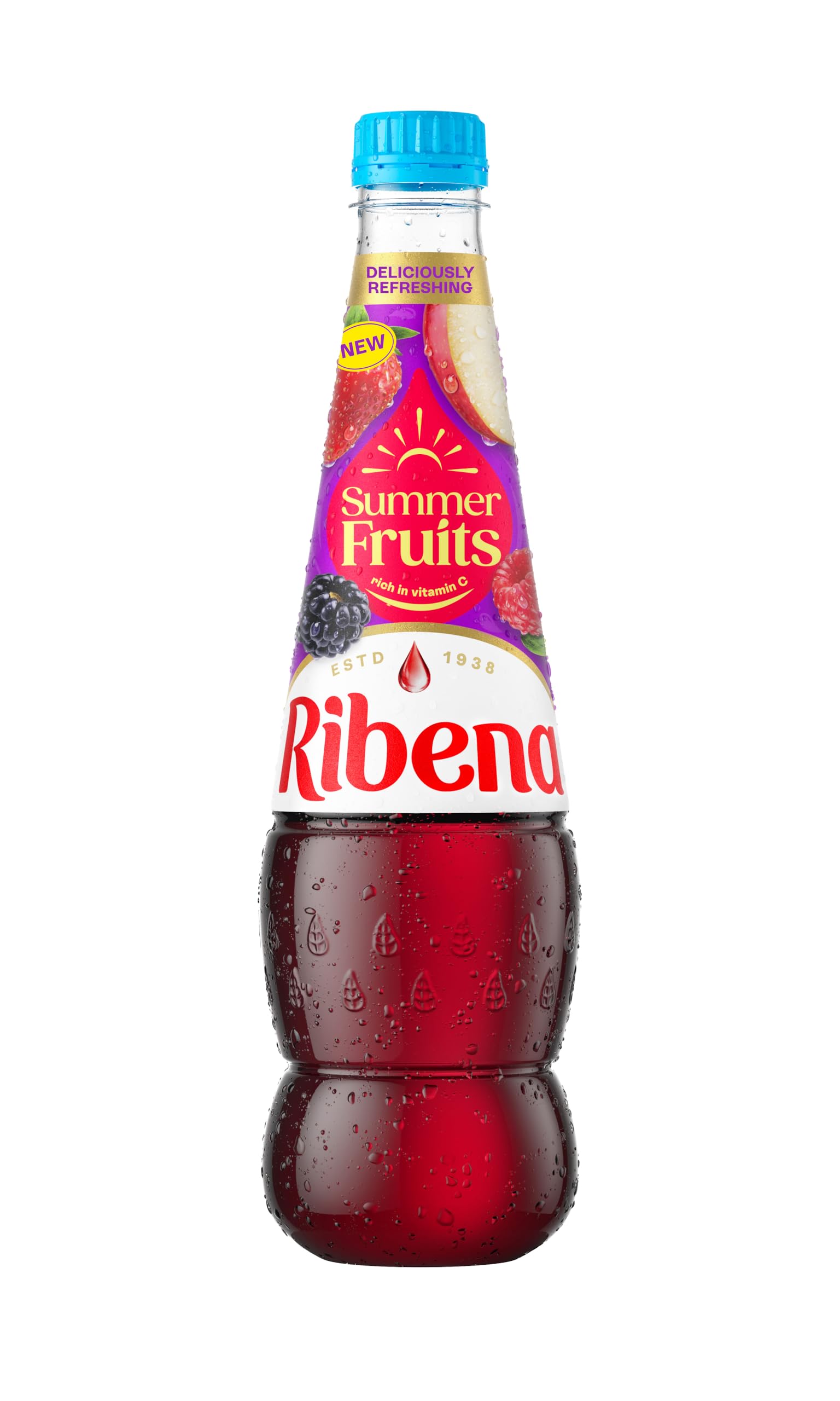 Ribena Summer Fruits Squash No Added Sugar - Real Fruit Juice, Rich in Vitamin C | 850ml