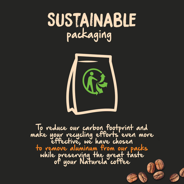 Naturela Organic Coffee Beans - 100% Arabica & Robusta Whole Beans