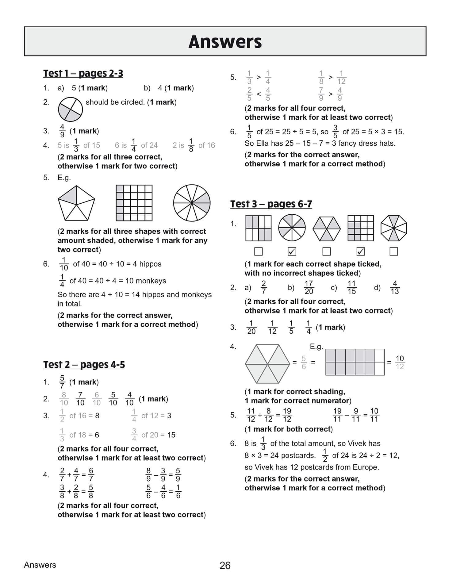CGP Books New KS2 Maths 10-Minute Tests: Fractions & Decimals - Year 4 | Ages 8-9 | 32 Pages 6