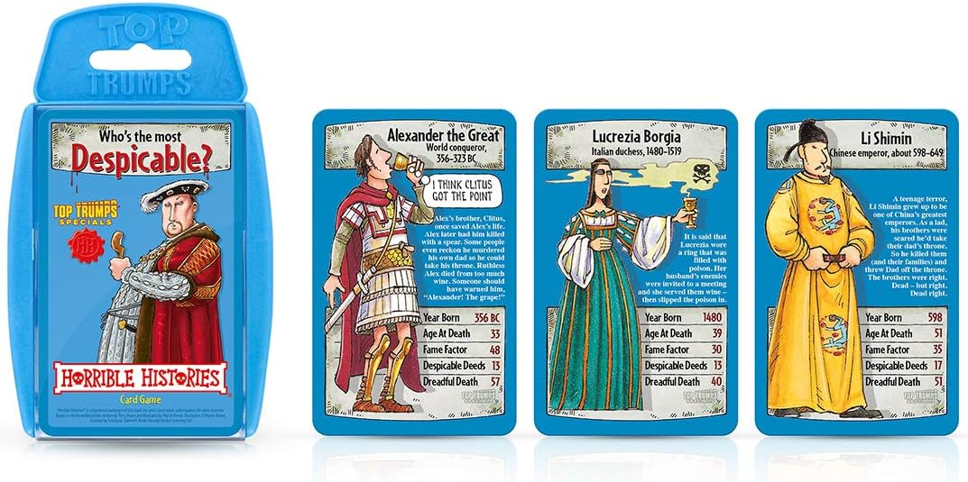 Horrible Histories Top Trumps Specials Card Game