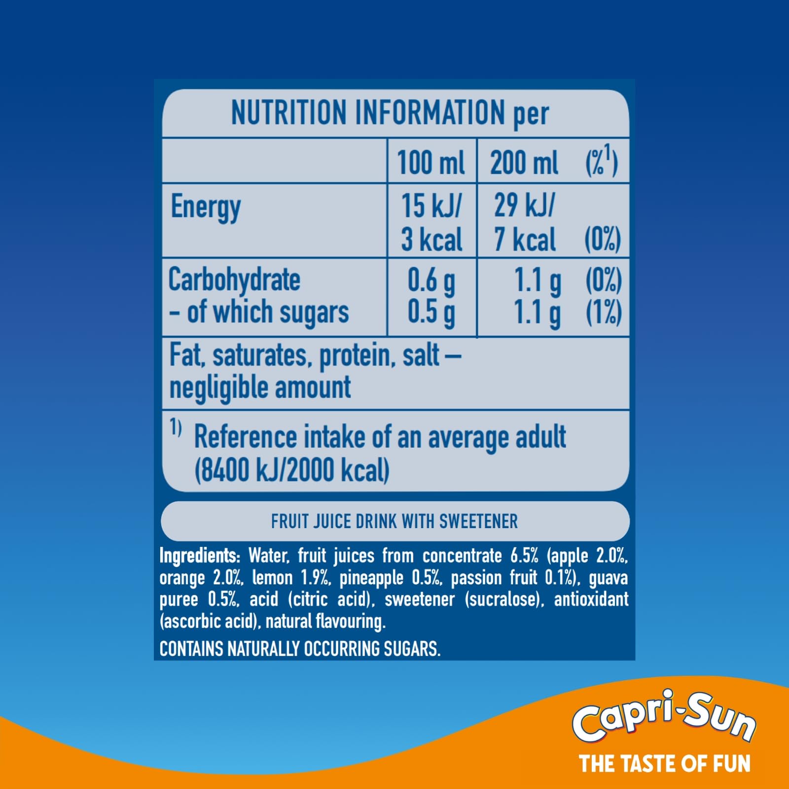 Capri-Sun Zero Jungle Kids Juice Drink (8 x 200ml) - No Added Sugar, Made with Real Fruit Juice 5