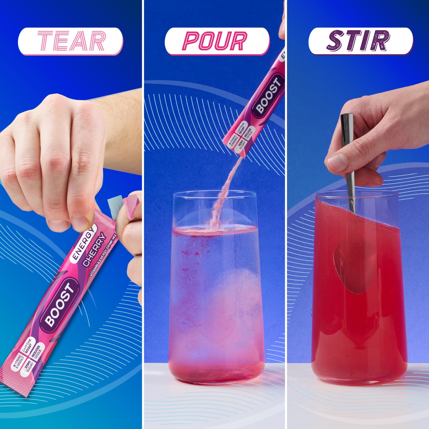 Boost Energy and Hydration Powder - Cherry Flavour | Zero Sugar | 15x Sachets 3