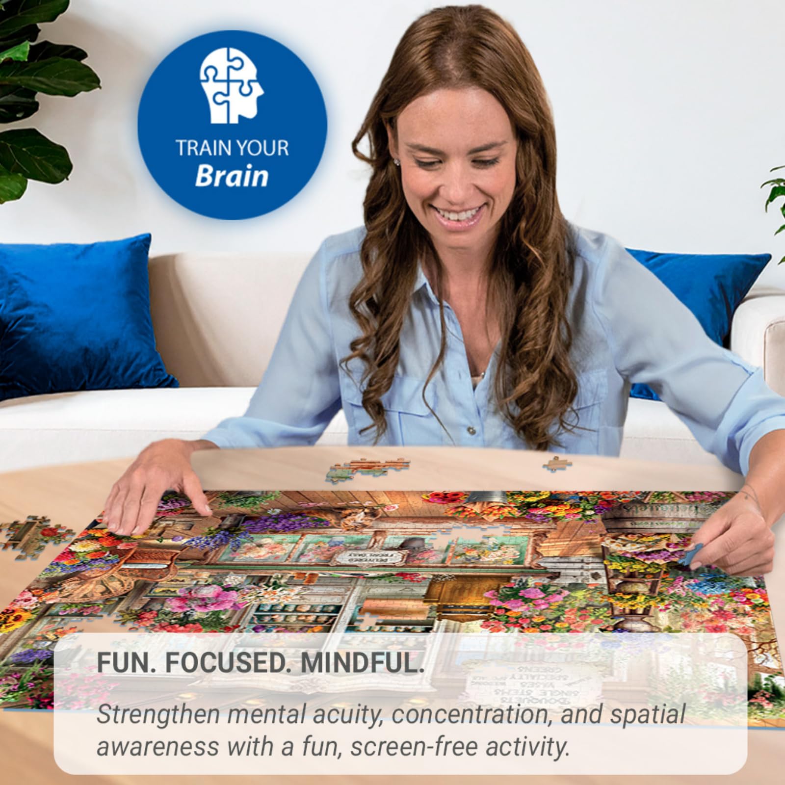 Ravensburger Seasons Flower Shop Jigsaw Puzzle - 1000 Pieces | Premium Quality | 70 x 50cm 3