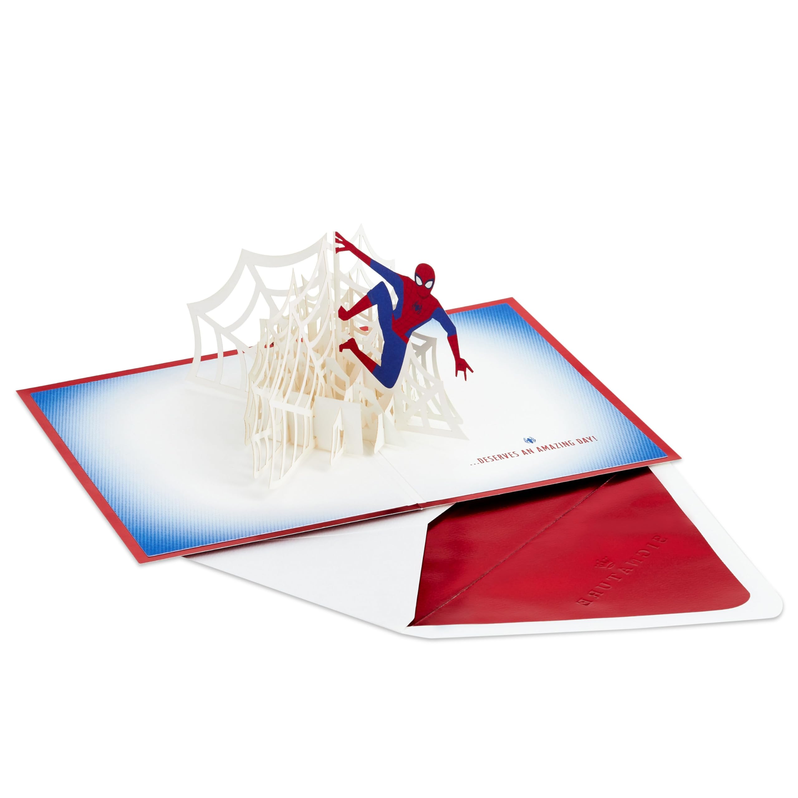 Hallmark MARVEL Spider-Man 3D Pop-Up Birthday Card with Red Metallic Foil | FSC Certified