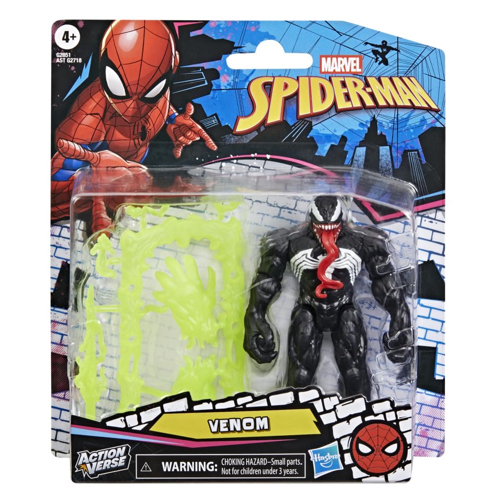 Marvel Venom Action Figure - 11.4 cm Poseable Figure with 6 Accessories | Ages 4+ 2