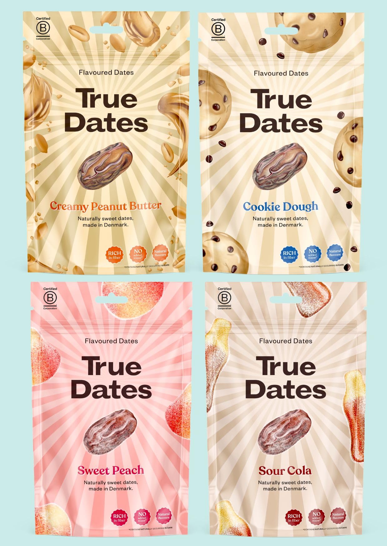 True Gum - True Dates Mixed 4 Flavours Candy Coated Dates 1