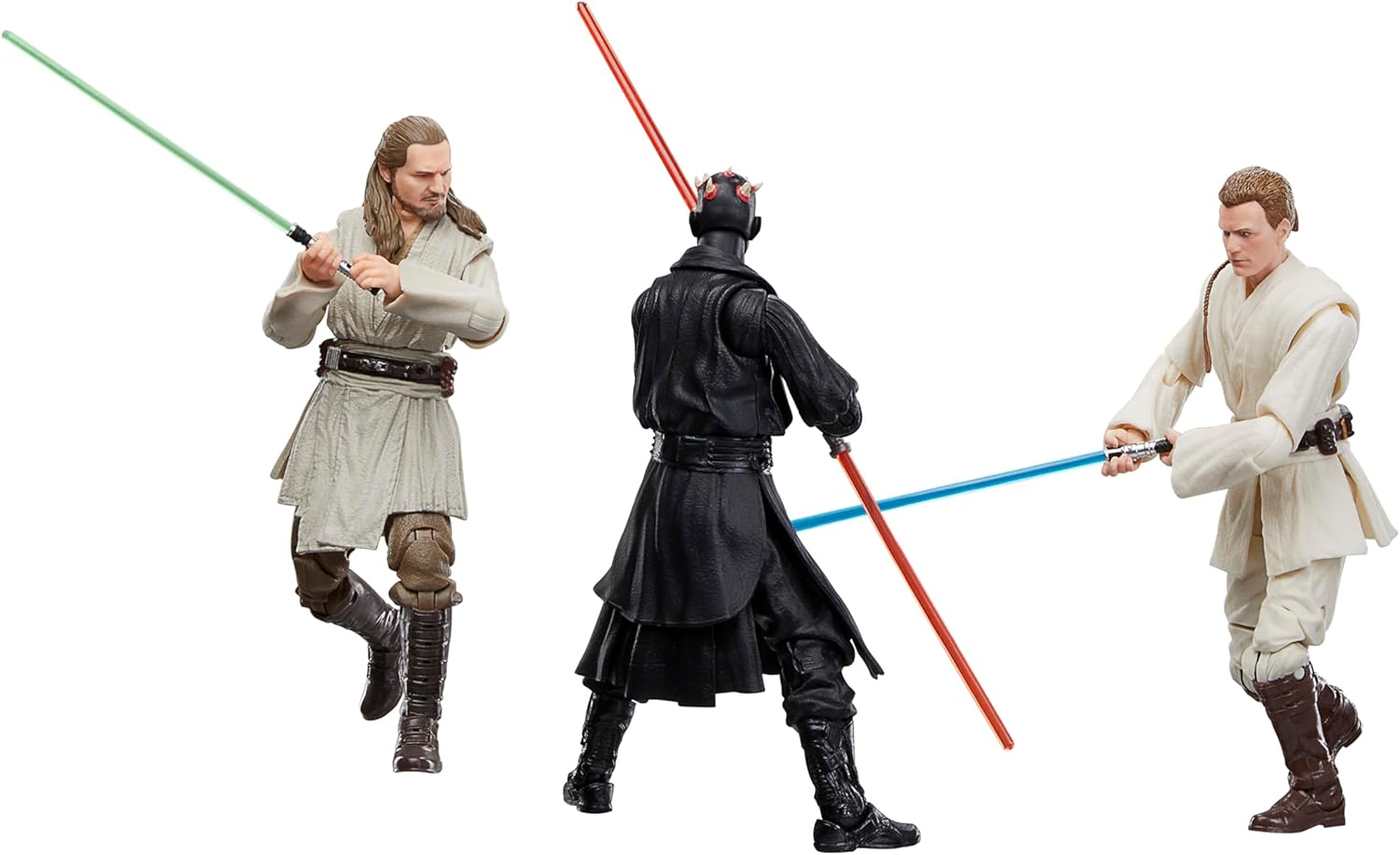 Star Wars The Black Series Qui-Gon Jinn, Darth Maul & Obi-Wan Kenobi 6-Inch Action Figure 3-Pack 1