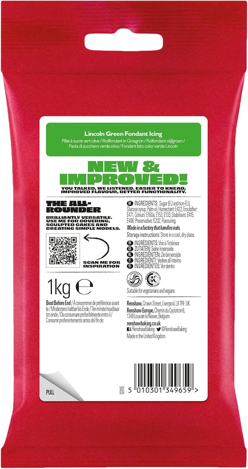 Renshaw - Just Roll With It Fondant-Glasur, Lincoln Green, 1 kg 5