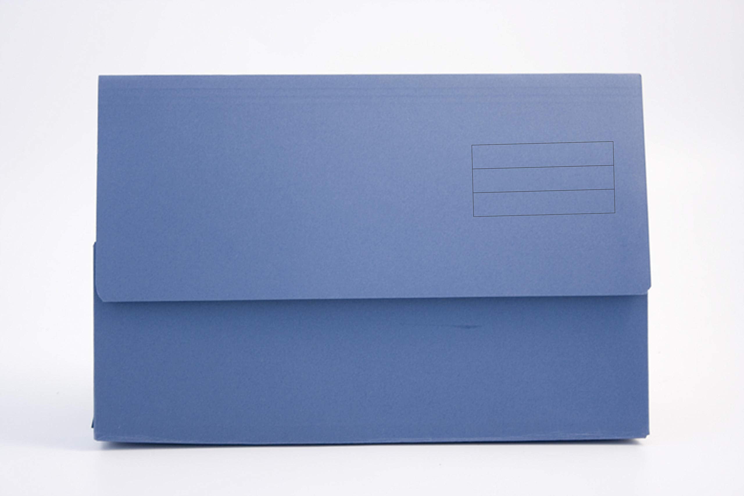 Guildhall Document Wallets - Straight Cut Top Tab | Holds A4/Foolscap | 200 Sheets Capacity | Pack of 10 Blue