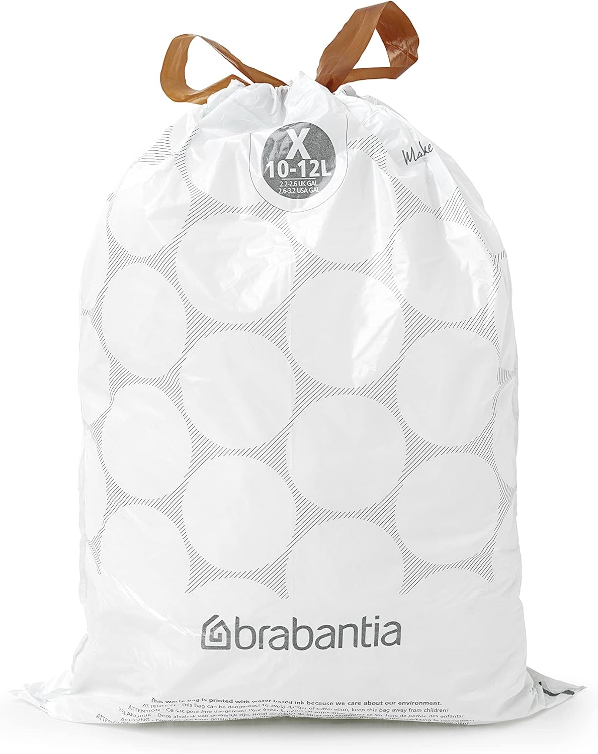 Brabantia - PerfectFit Bin Liners Size X (10-12 Litre) Thick Plastic Trash Bags 5