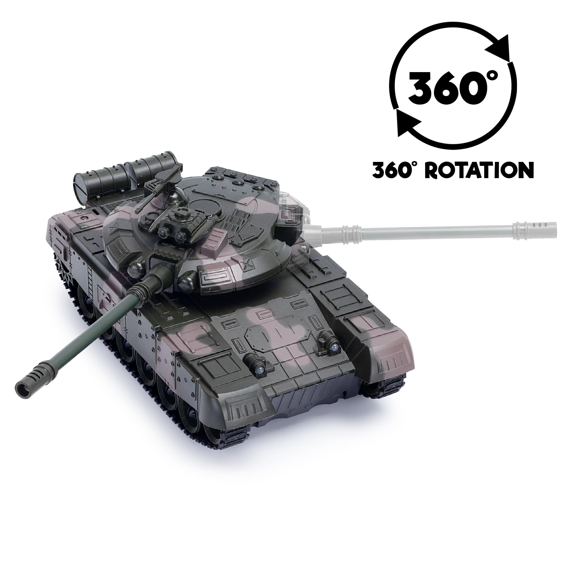 CMJ RC Cars 1:20 Scale RC Army Military Tank - 2.4GHz Remote Control with Sound & Light Effects 7