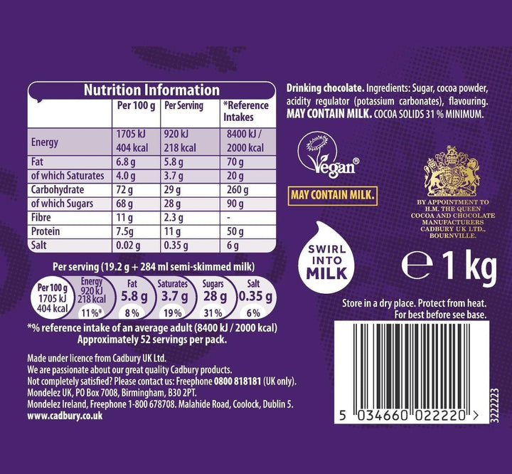 Cadbury - Drinking Chocolate 1 kg