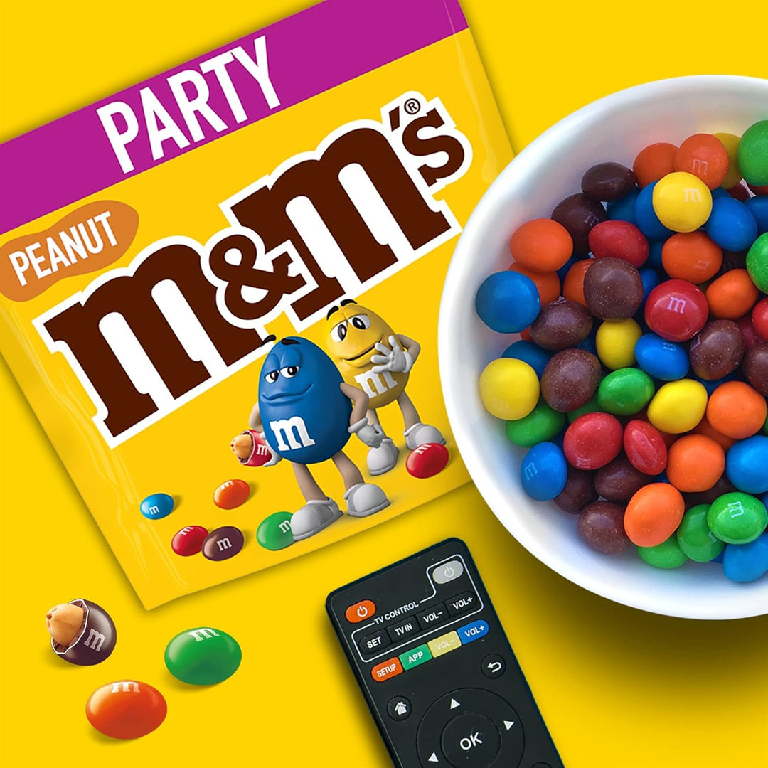 M&M's Peanut Milk Chocolate Party Bulk Bag - 1kg Snack Pack