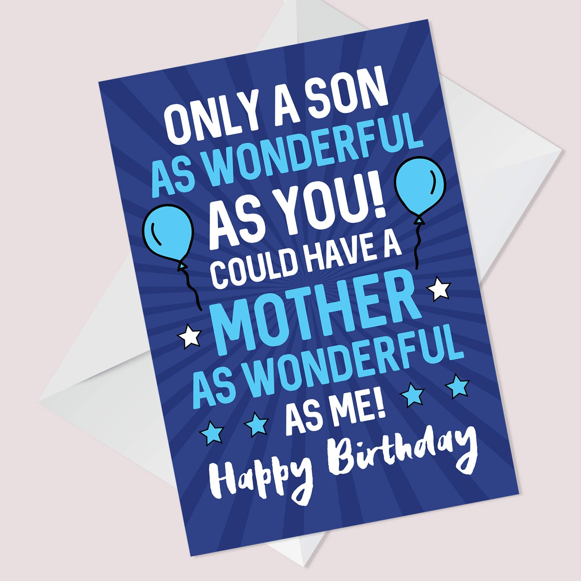 RED OCEAN Funny Humour Birthday Card For Son From Mum | A6 Size | 300gsm Card 6