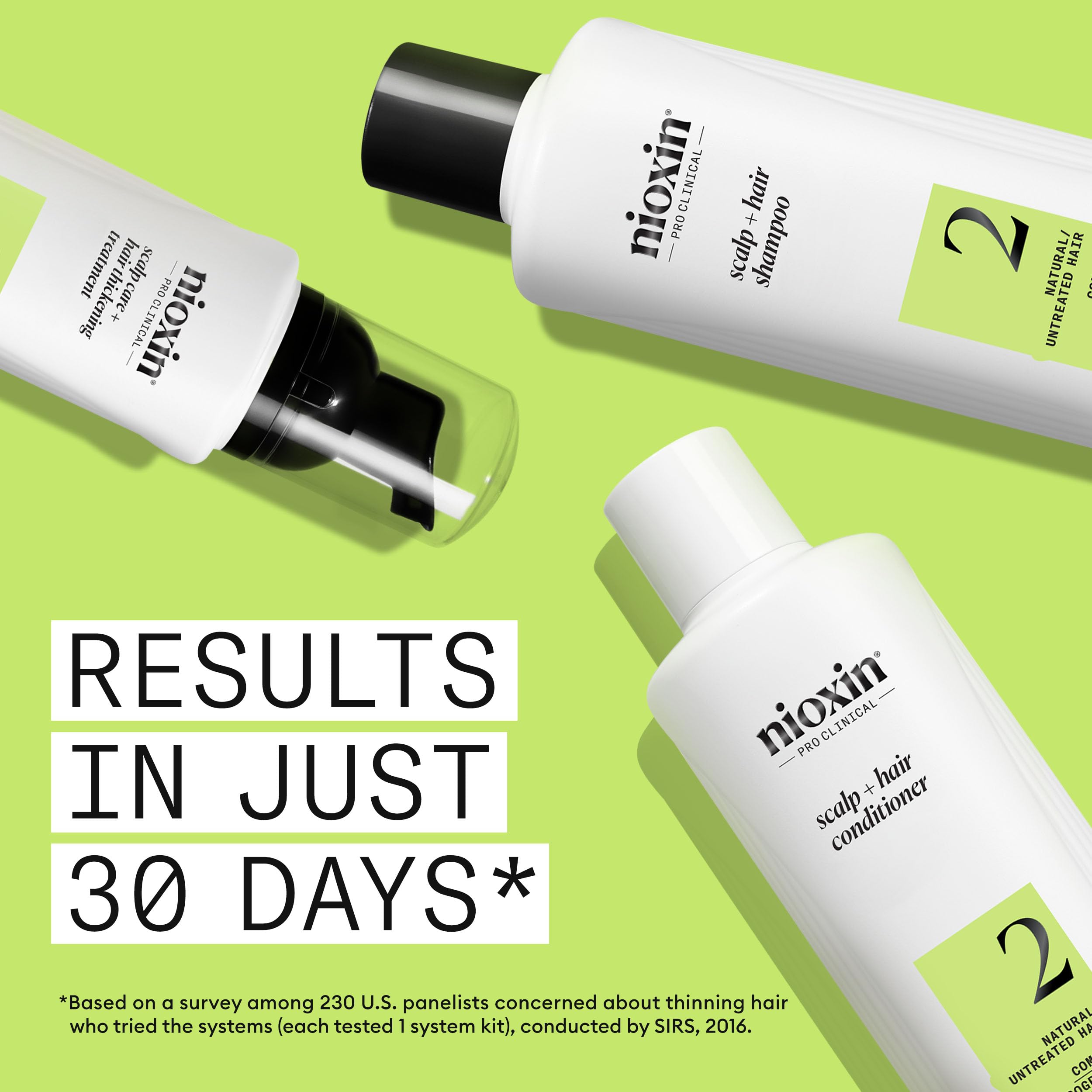 NIOXIN System 2 Kit - Hair Thickening System for Natural Hair with Progressed Thinning | Shampoo, Conditioner & Scalp Treatment (150ml+150ml+40ml) 3
