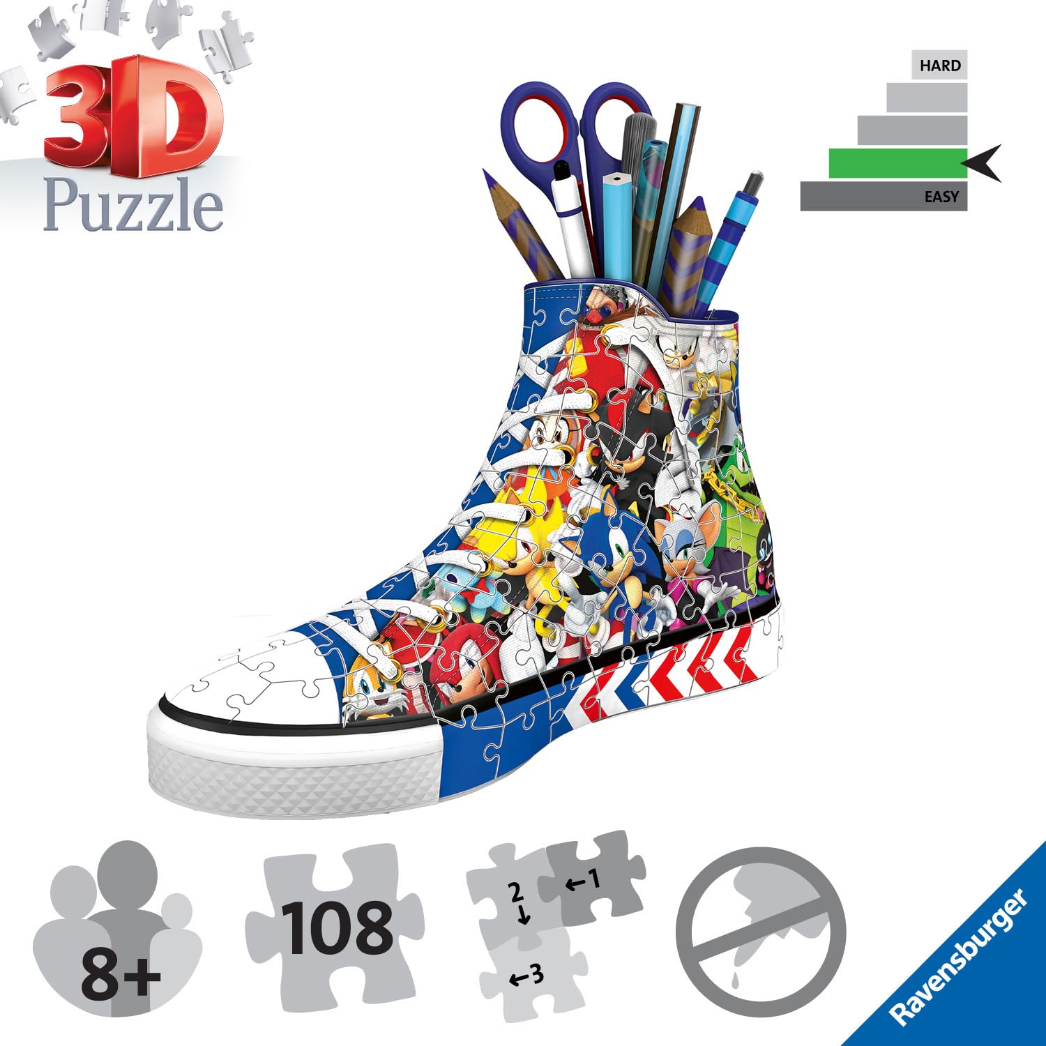 Ravensburger Sonic The Hedgehog 3D Puzzle - 108 Pieces for Ages 8+ 2