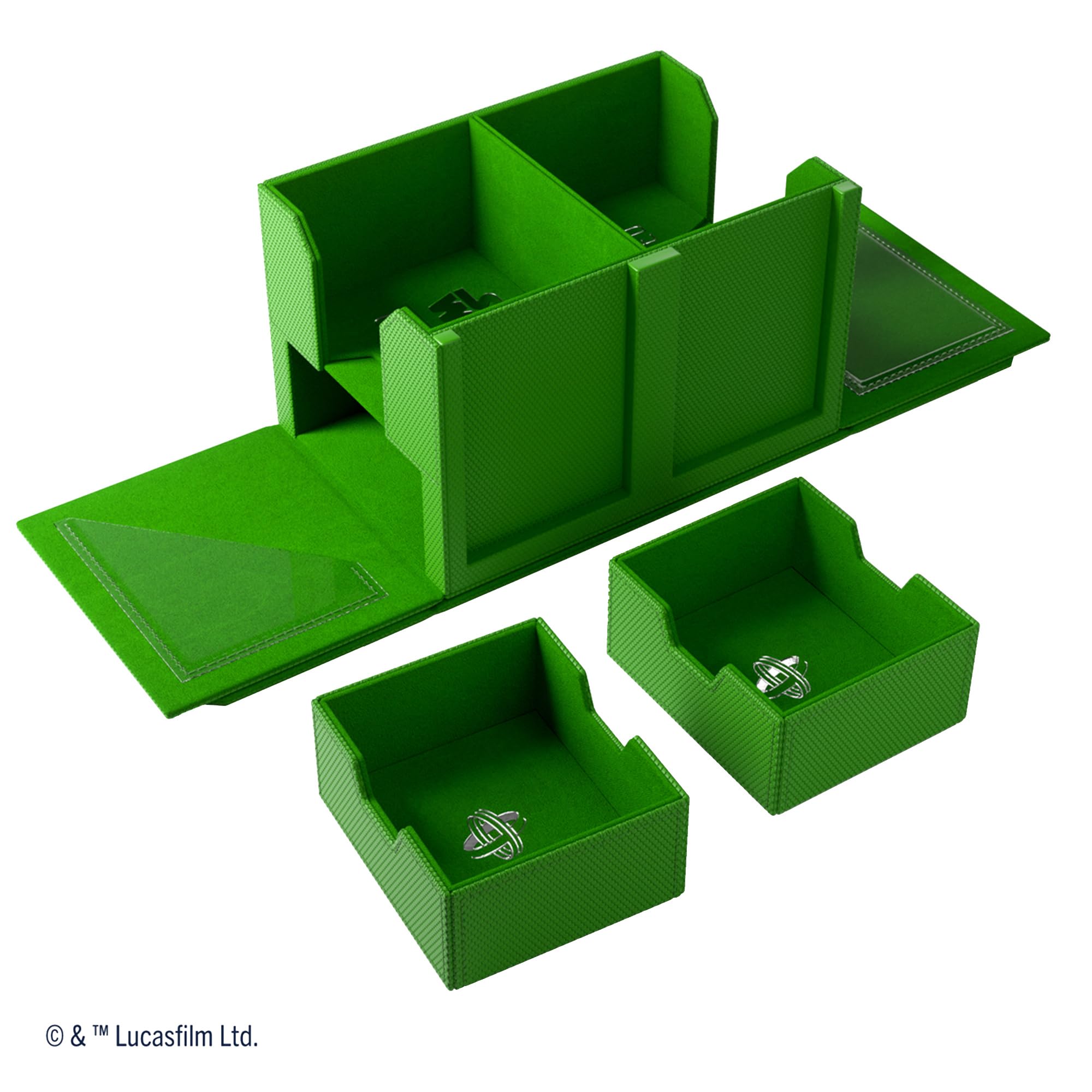 Gamegenic Star Wars Unlimited Double Deck Pod - Green | Holds 2 Double-Sleeved Decks | UV Protection 5