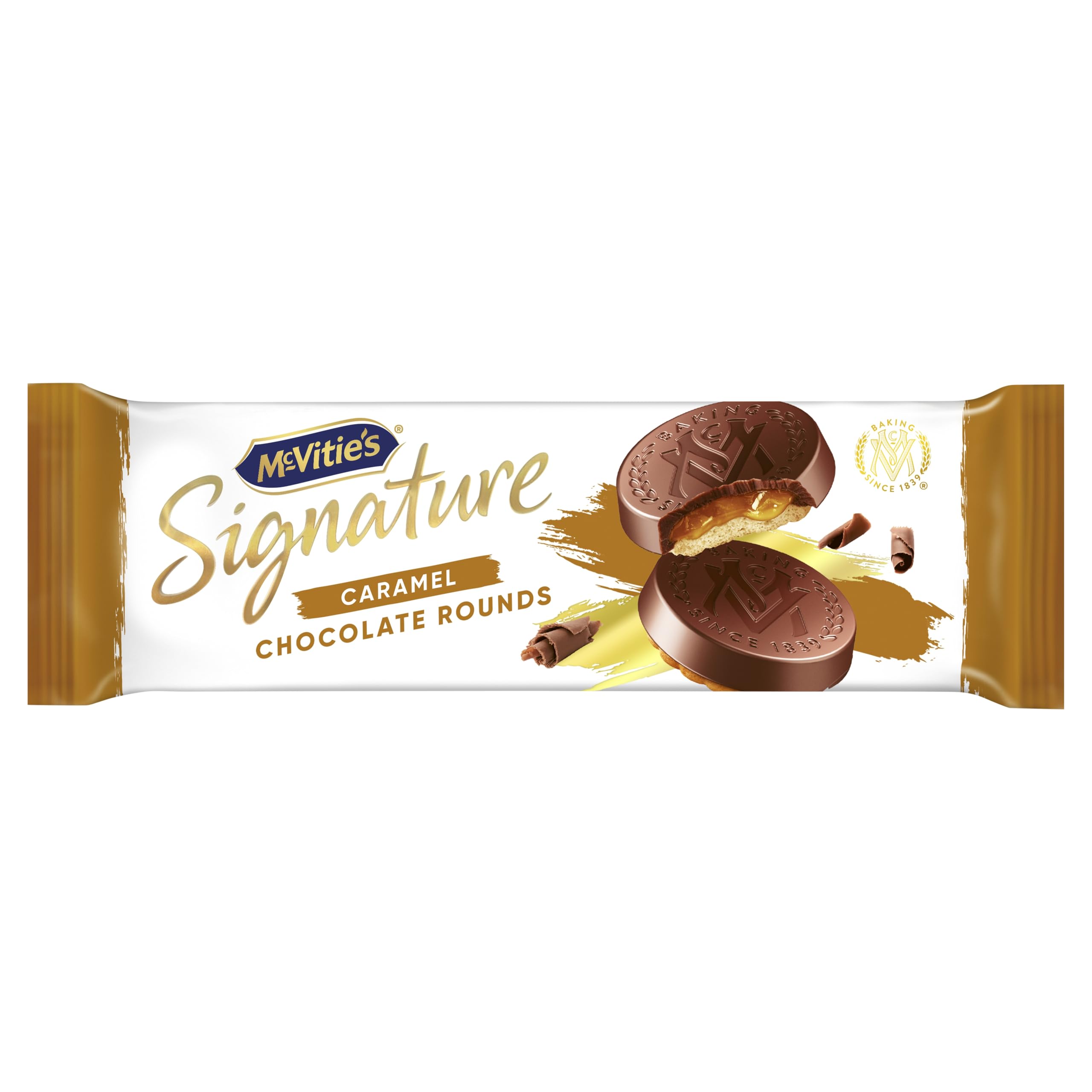 McVitie's Signature Caramel Chocolate Rounds Biscuits - Decadent Treat | 109g 1