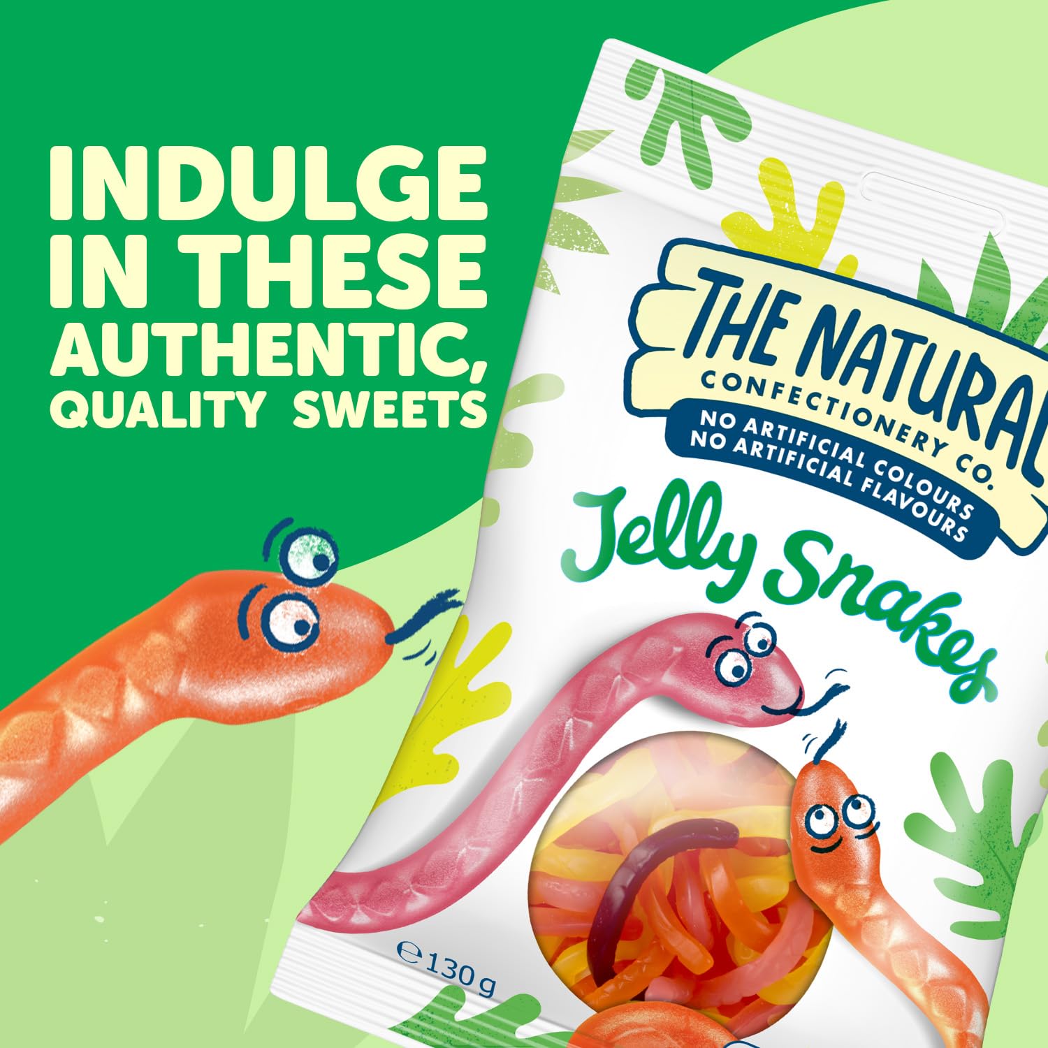 TNCC Jelly Snakes - Assorted Fruit Gummies | 110g Pack 5