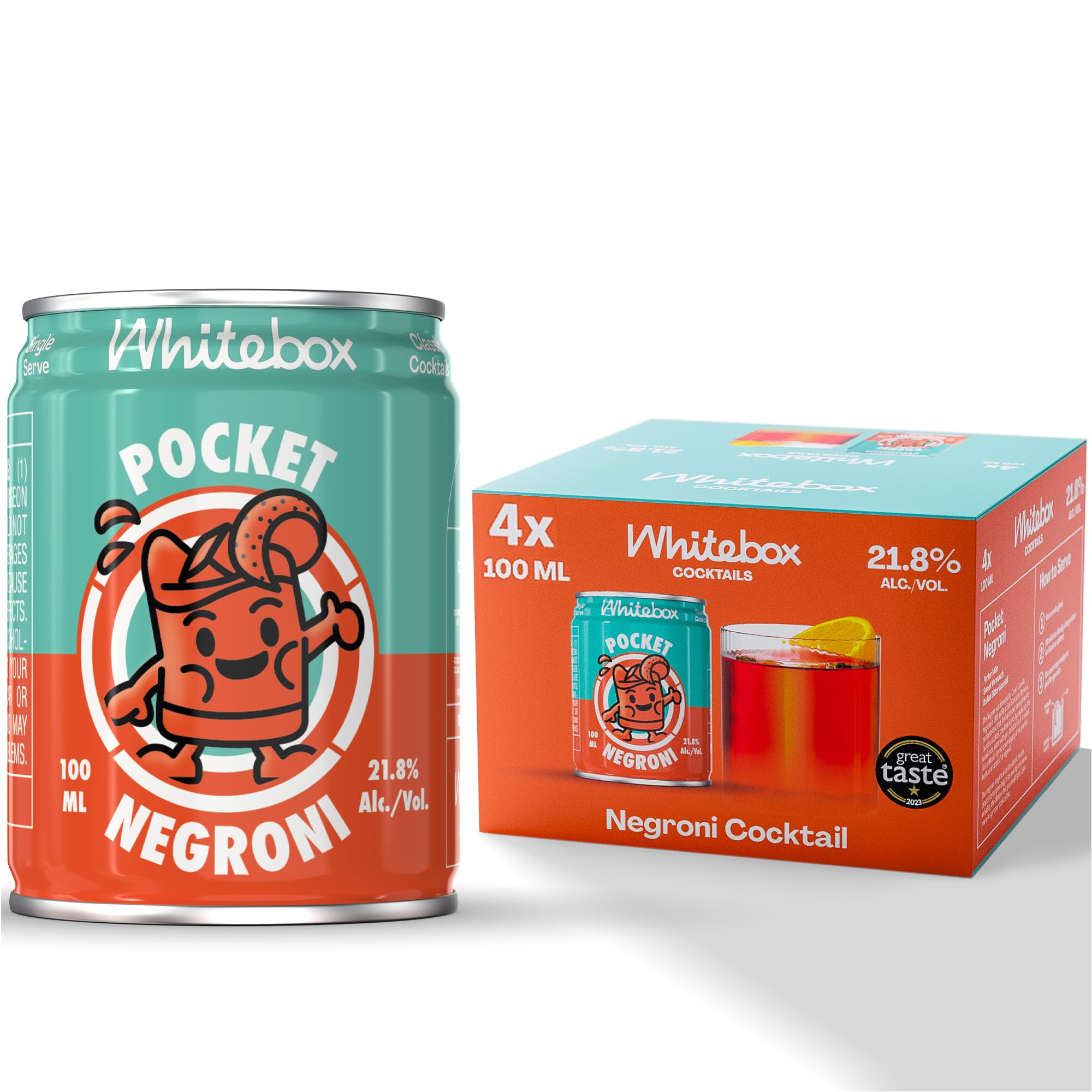 WHITEBOX COCKTAILS Pocket Negroni Single Serve Ready to Drink Cocktail | 21.8% ABV | 100ml Can 1