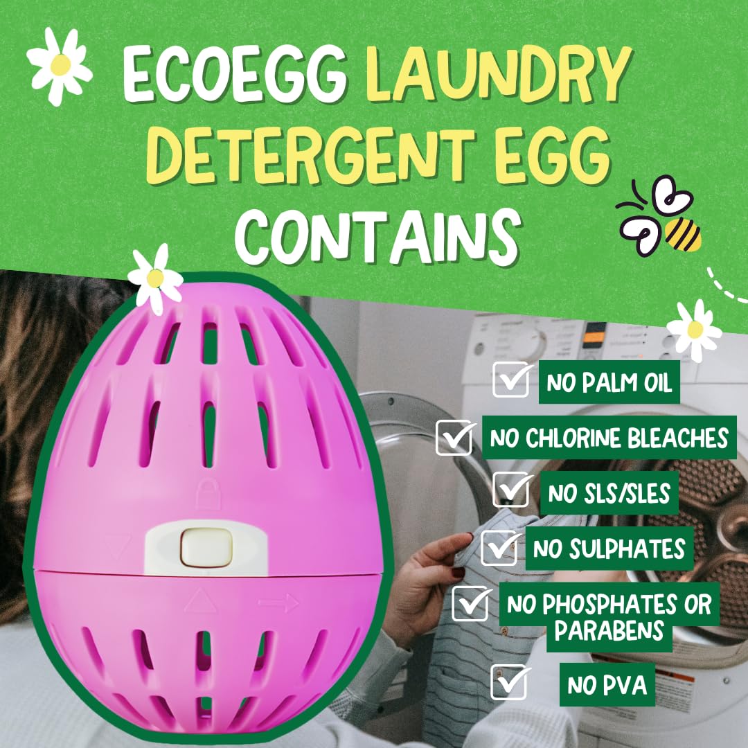 Ecoegg - Bio Detergent Refill Pellets (130g, 50 Washes, Pink Paradise Fragrance)