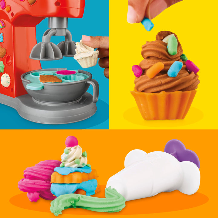 Play-Doh Kitchen Creations Magical Mixer Playset - Toy Mixer with 5 Cans of Play-Doh for Kids 3+