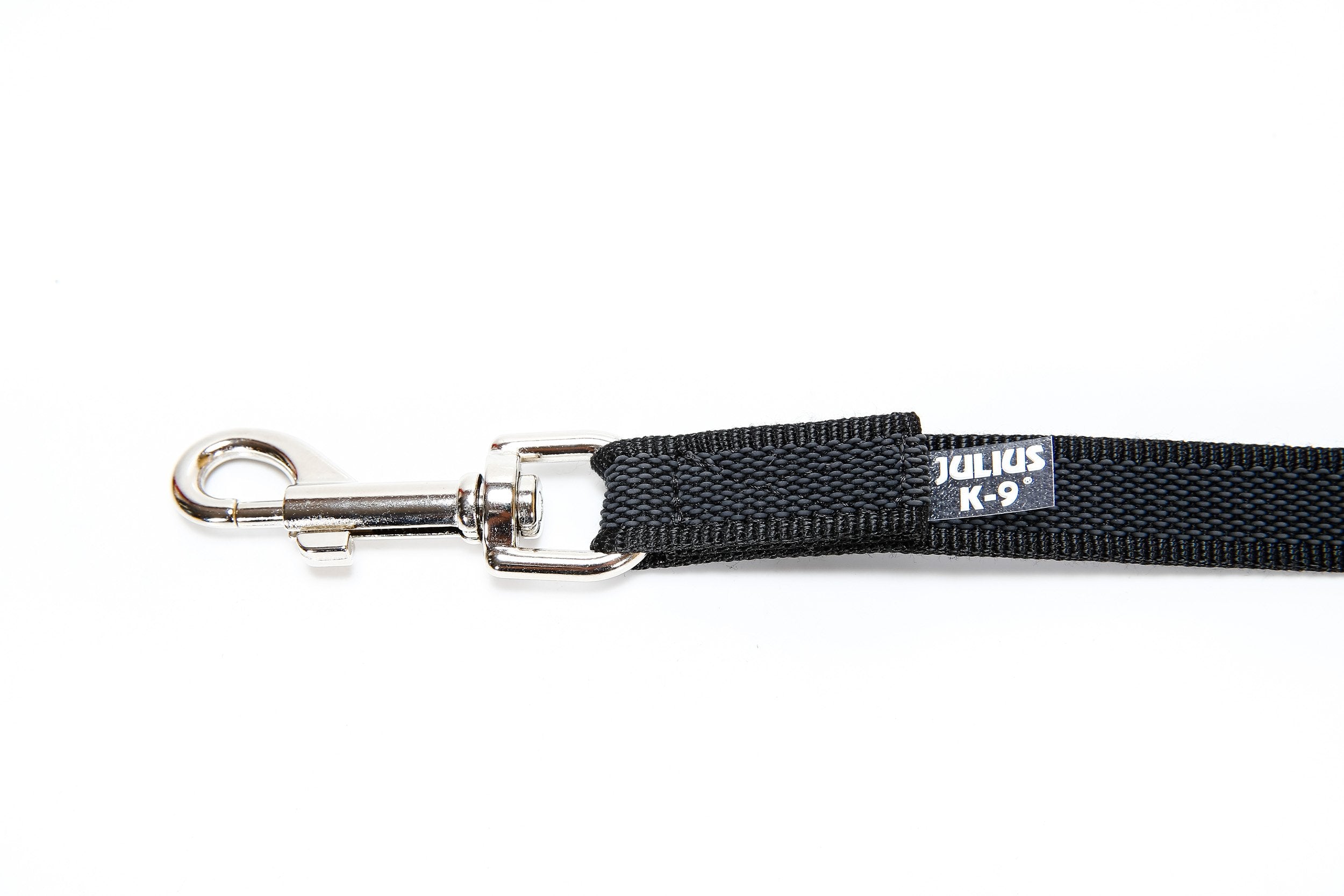 Julius-K9 Color & Gray Super-Grip Leash - 20 mm x 1 m, Black-Gray | Durable Textile 5
