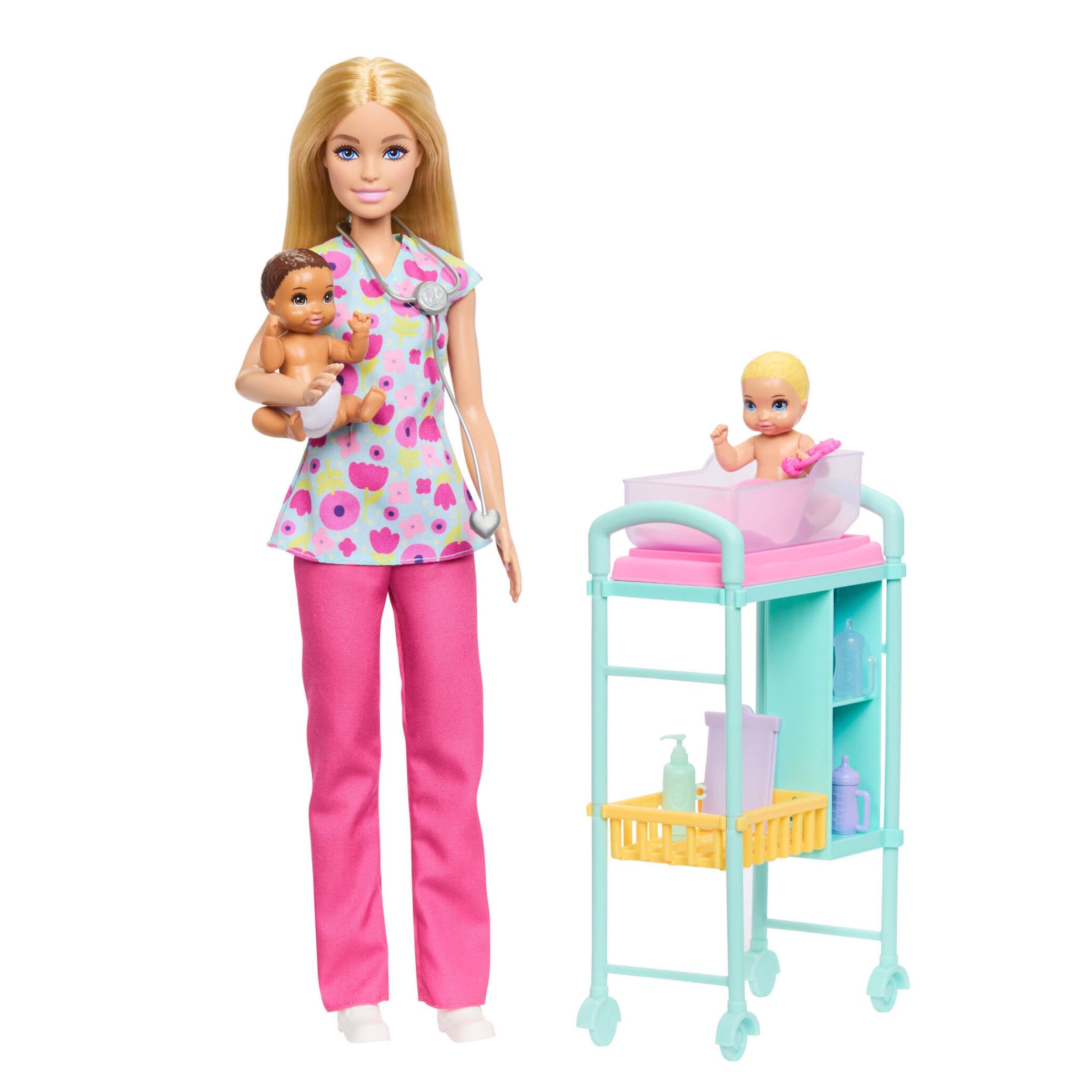 Barbie Careers Baby Doctor Playset with Blonde Doll, 2 Baby Patients | Ages 3+ 1