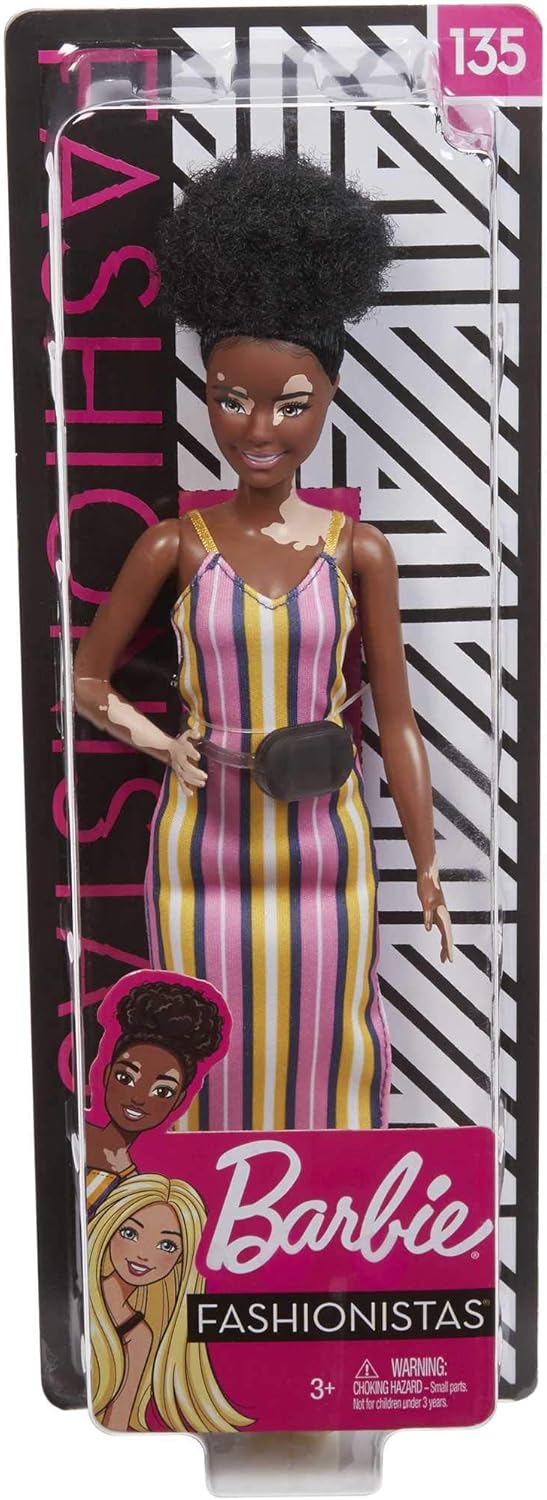 Barbie Fashionistas Vitiligo Doll (Model GYG08) - Inclusive Play & Imaginative Storytelling for Ages 3+