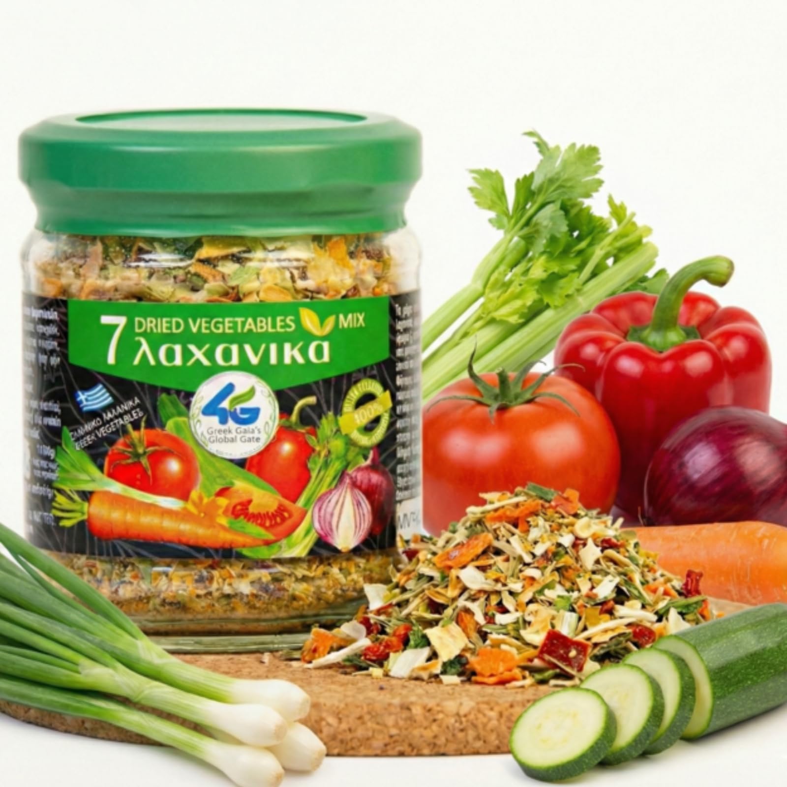 4G Greek Gaia's Global Gate 7 Dried Vegetables Mix - 2 x 70g Packs (140g Total) 3