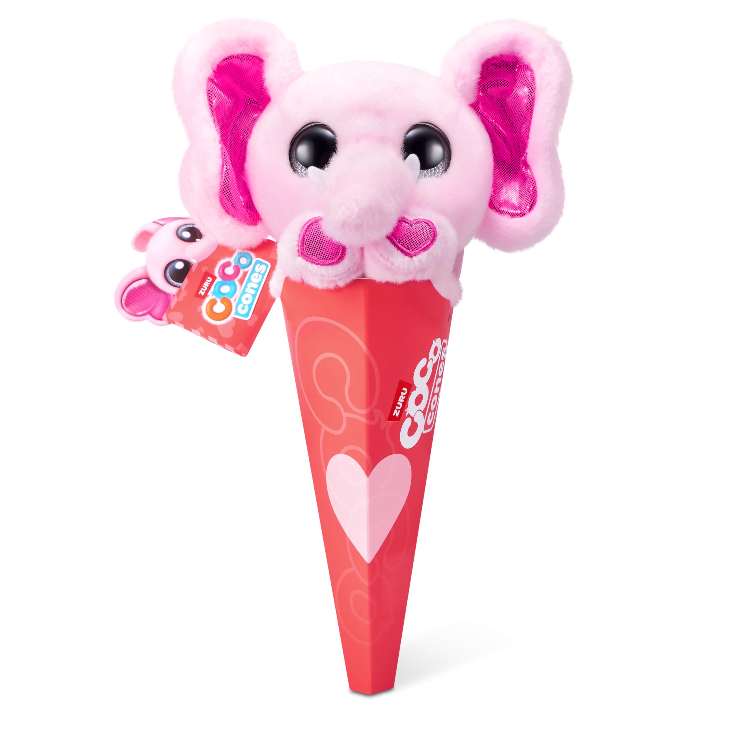Coco Cones Valentines Plush Toys - Adorable Cuddly Companions with Sequin Eyes 4