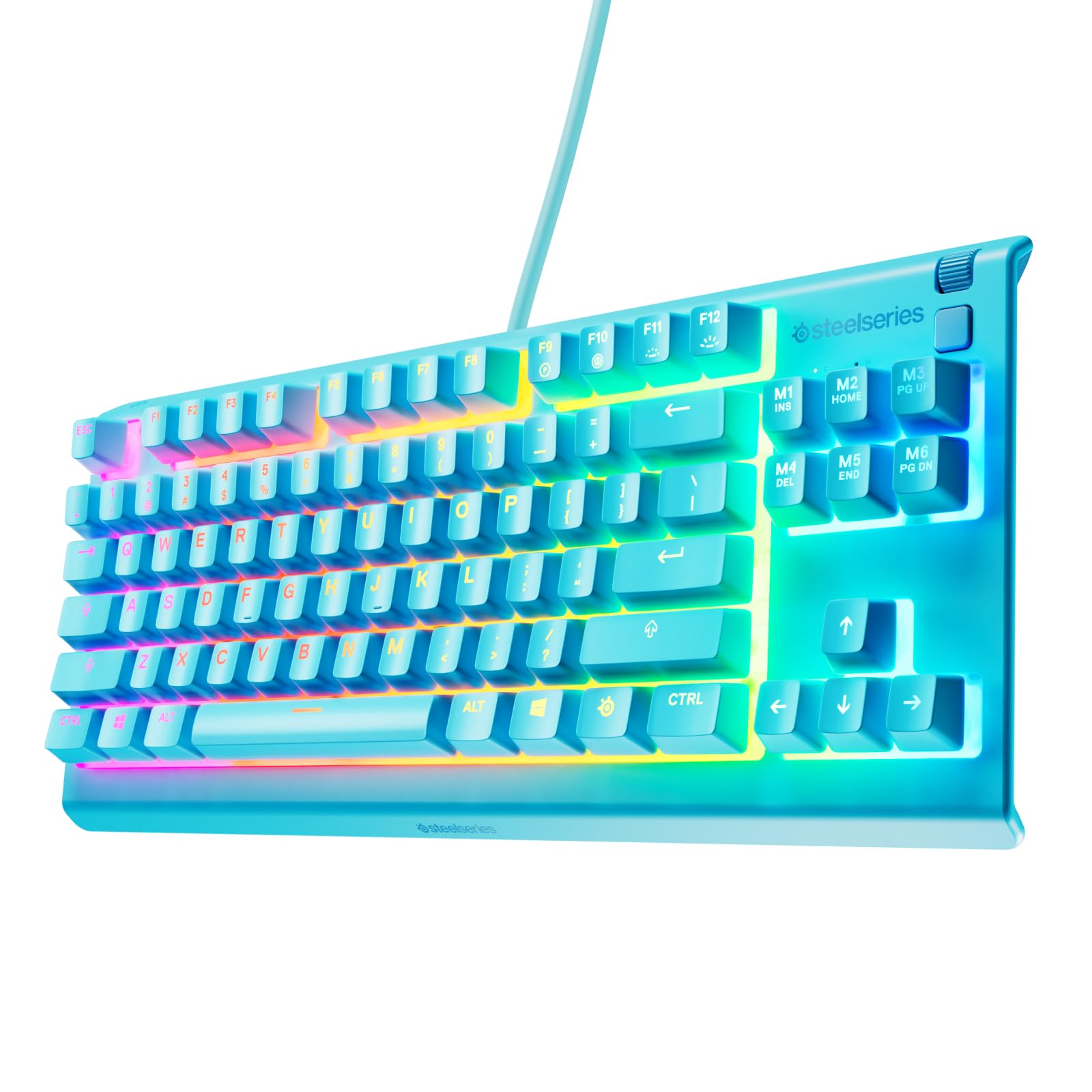 SteelSeries Apex 3 TKL Gaming Keyboard - Tenkeyless, Aqua, RGB Illumination | USB