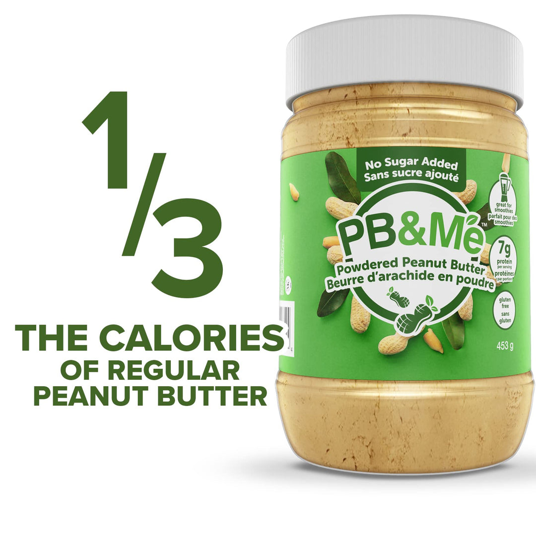 PB&Me Powdered Peanut Butter, No Sugar Added, Gluten-Free, 0.906 kg 2-Pack