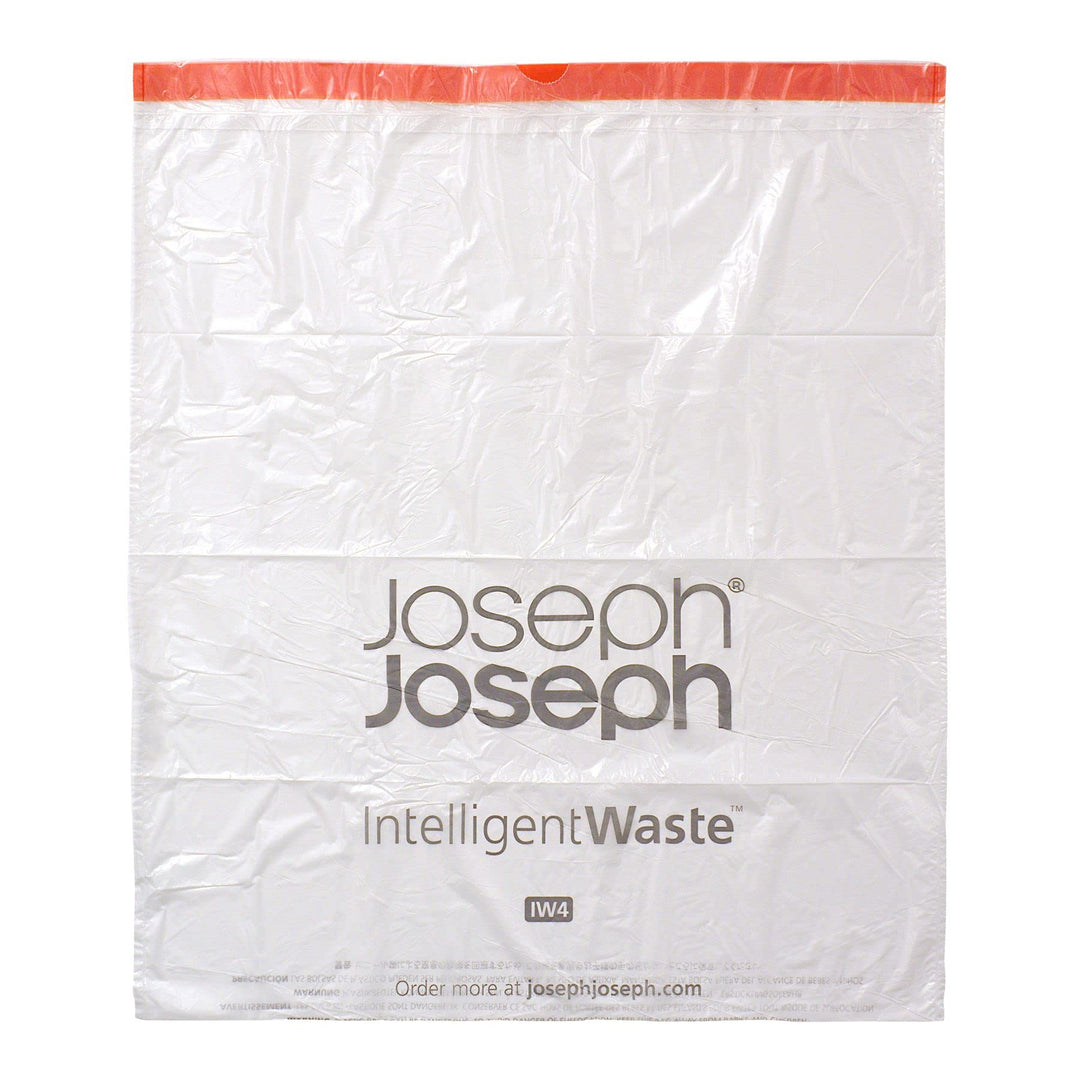 Joseph Joseph IW4 Bin Liners with Tie Tape Drawstring Handles - 50 Litre, Pack of 20