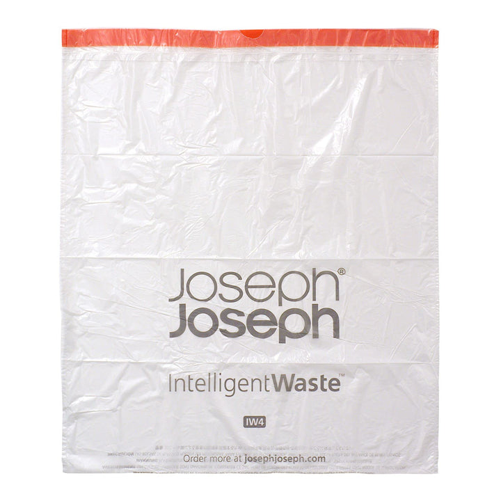 Joseph Joseph IW4 Bin Liners with Tie Tape Drawstring Handles - 50 Litre, Pack of 20