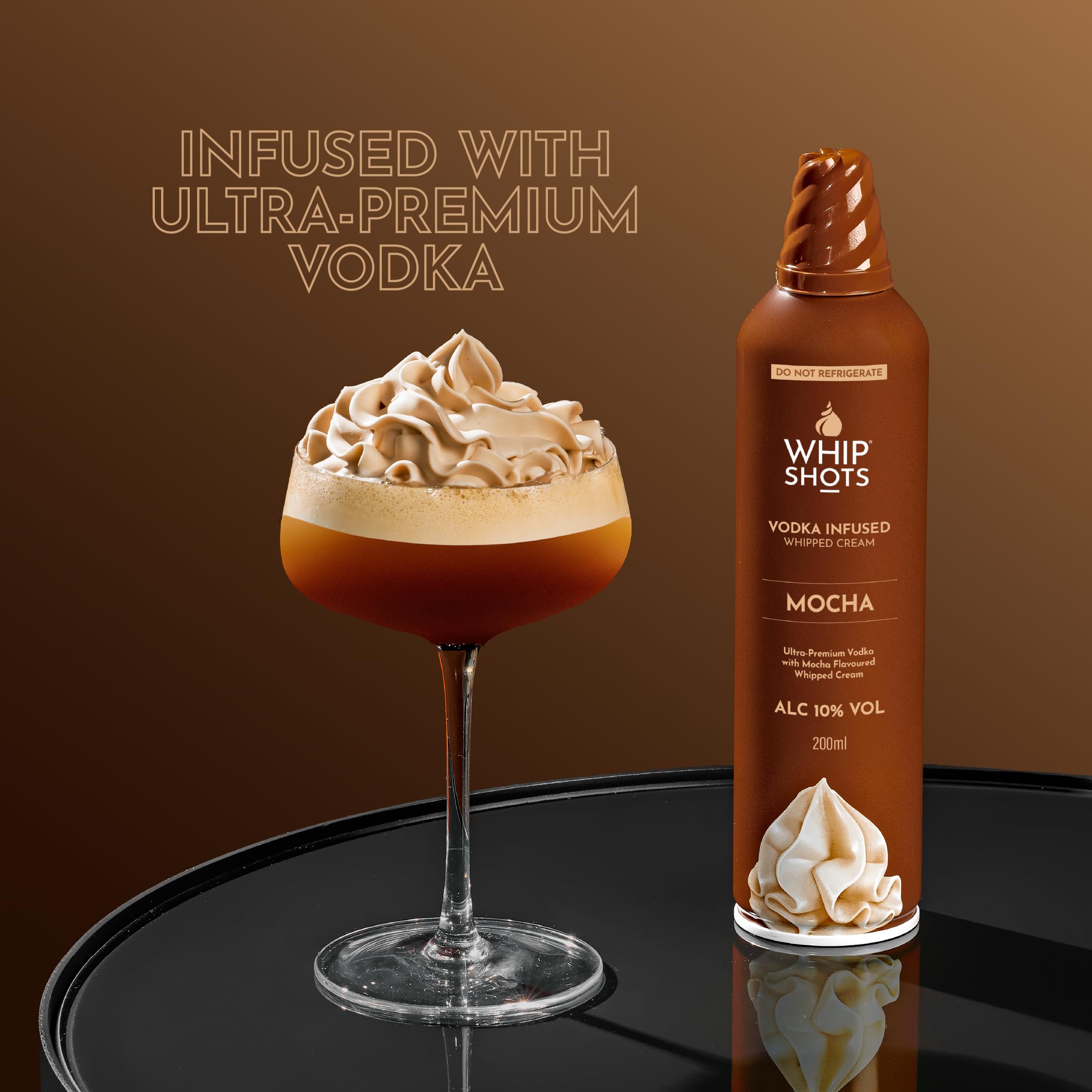 MOCHA WHIPSHOTS | Vodka Infused Whipped Cream | 10% ABV | 200ml 4