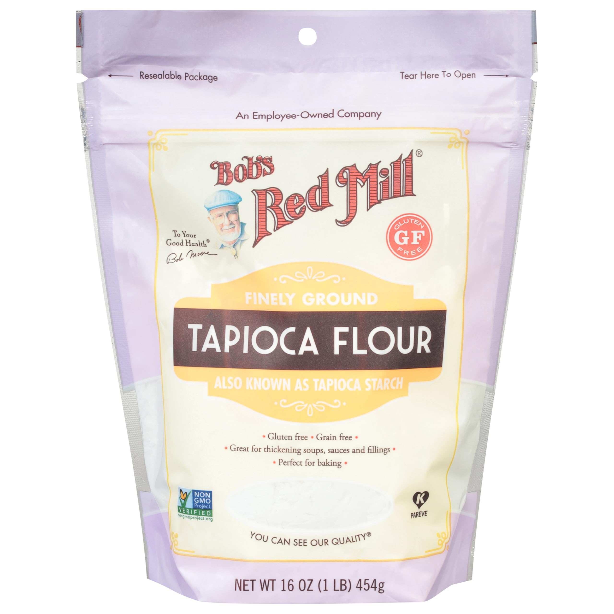 Bob's Red Mill Gluten Free Tapioca Flour (Starch) - Baking & Thickening | 454g Pouch