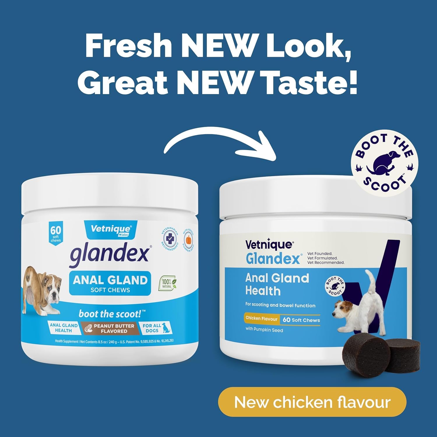 Vetnique Glandex For Dogs - 60 Soft Chews for Anal Gland Support & Digestive Health 3